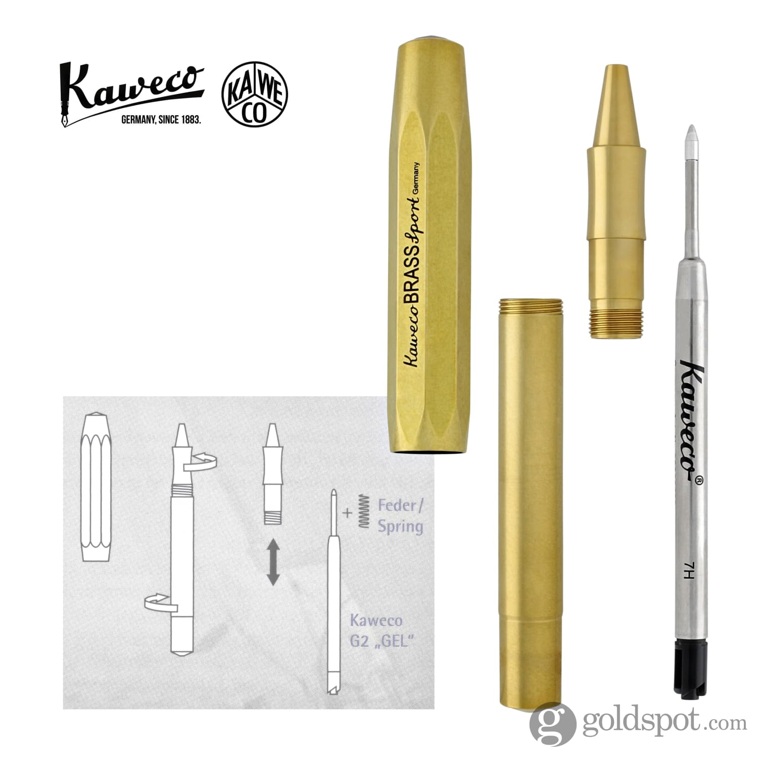 Kaweco Sport Rollerball Pen in Brass - Image 2