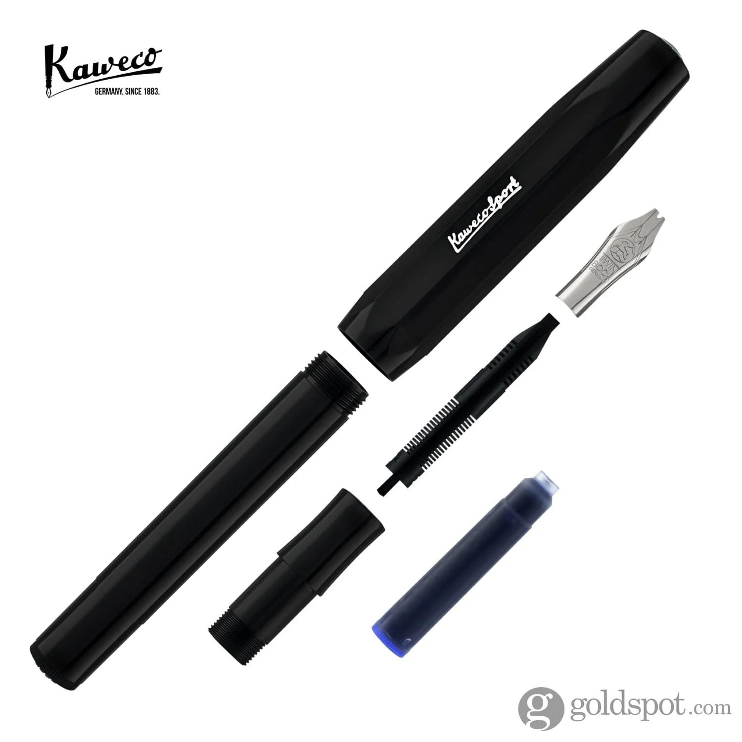 Kaweco Calligraphy Fountain Pen in Classic Black - Twin Nib - Image 5