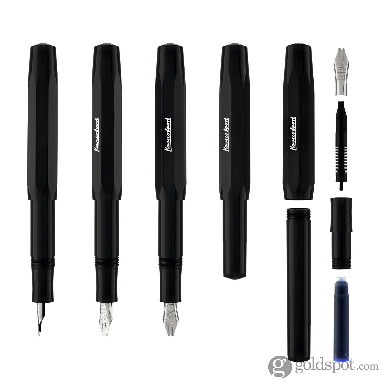 Kaweco Calligraphy Fountain Pen in Classic Black - Twin Nib - Image 6