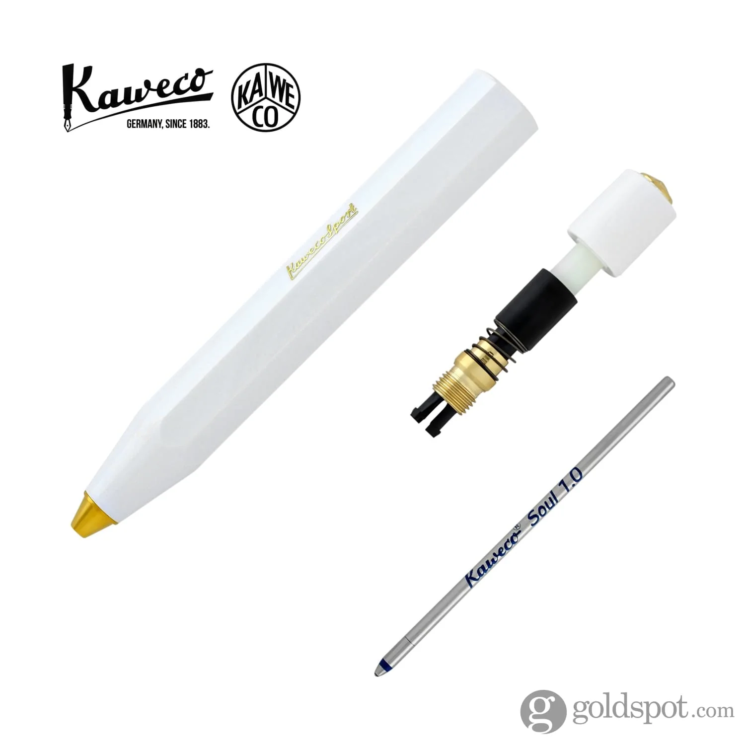Kaweco Classic Sport Ballpoint Pen in White - Image 4