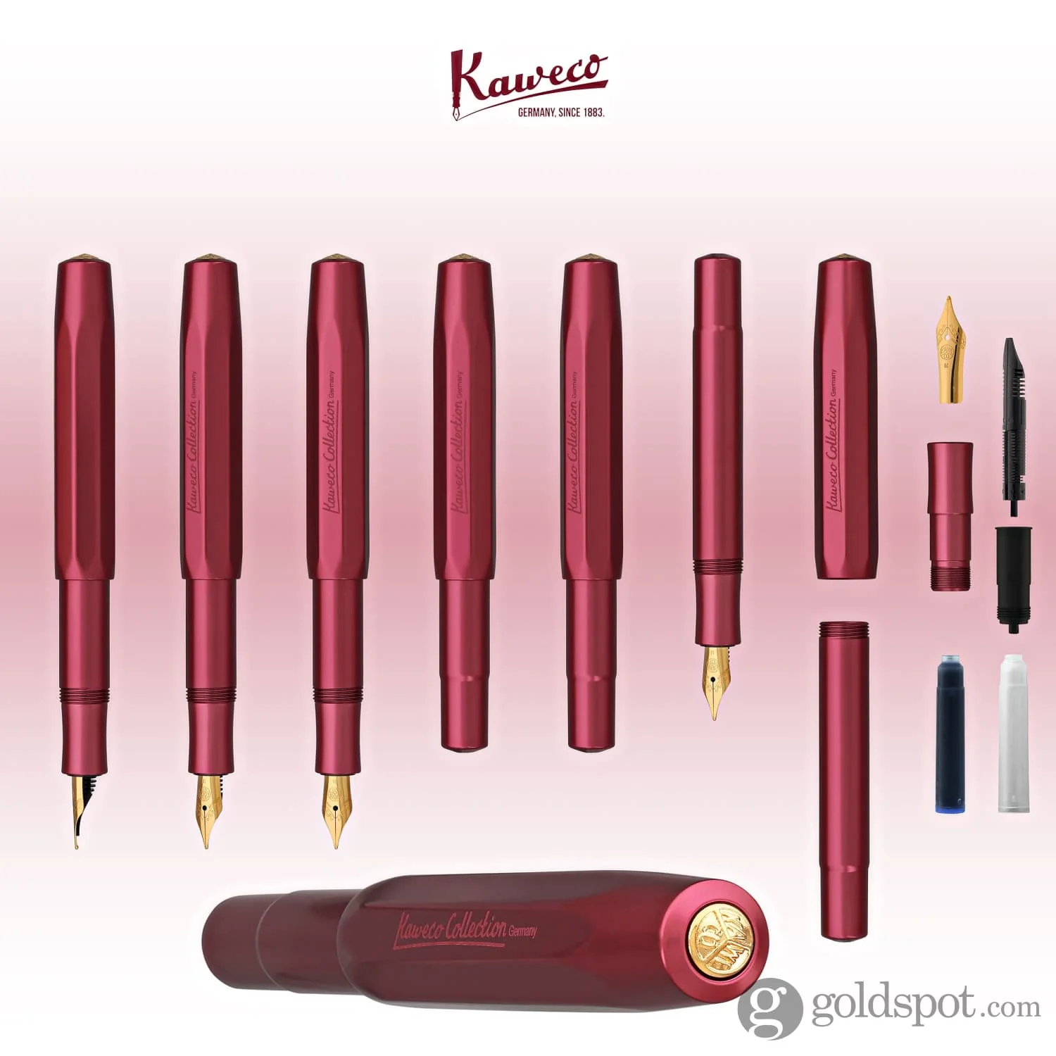 Kaweco Collector's AL-Sport Fountain Pen in Ruby Red - Image 8