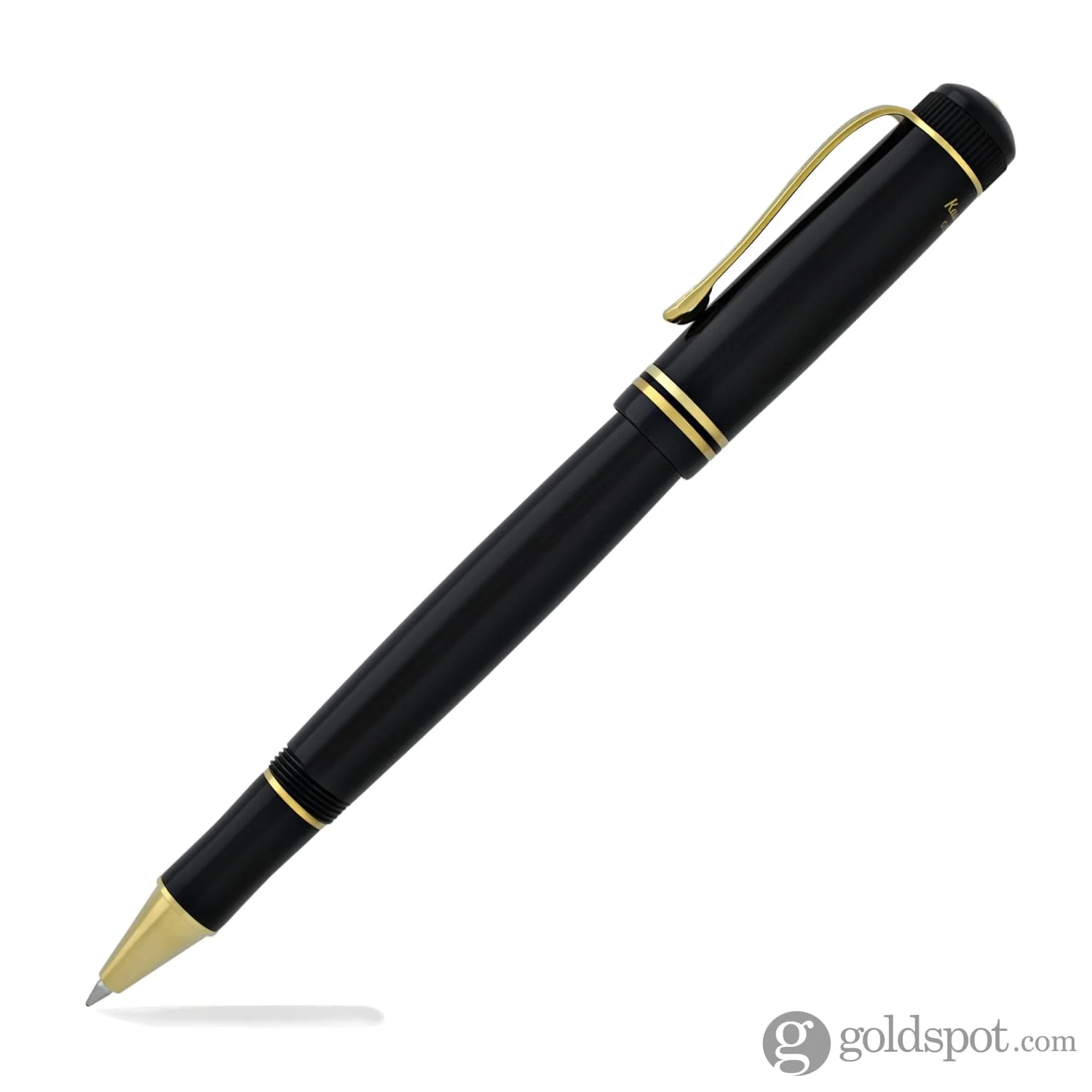Kaweco Dia2 Rollerball Pen in Black with Gold Trim - Image 3