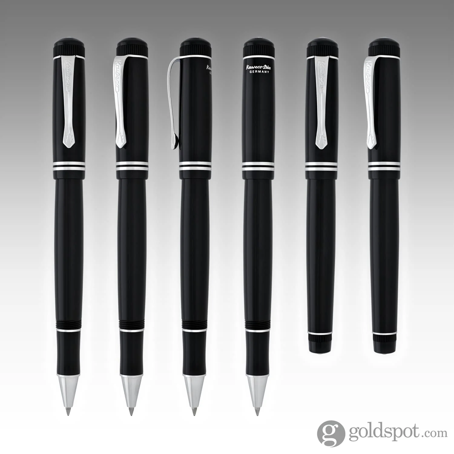 Kaweco Dia2 Rollerball Pen in Black and Silver - Image 7