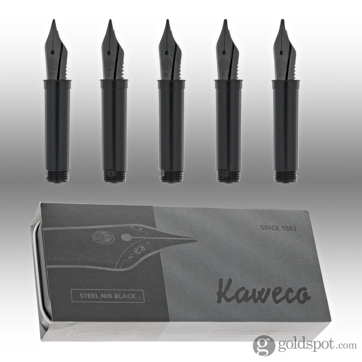 Kaweco Fountain Pen Replacement Nib 060 - Black Steel - Image 6