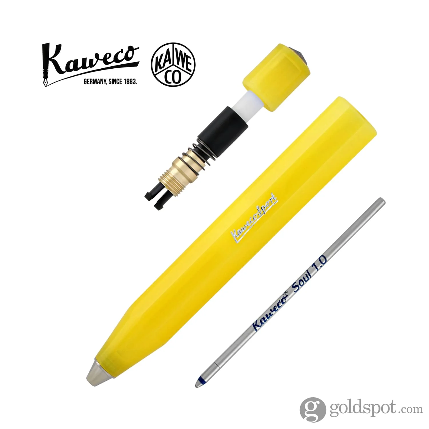 Kaweco Frosted Sport Ballpoint Pen in Banana Yellow - Image 4