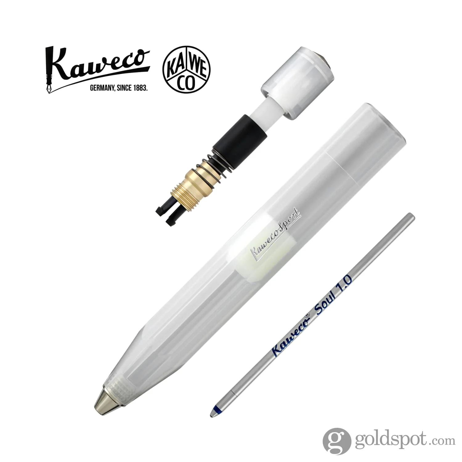 Kaweco Frosted Sport Ballpoint Pen in Coconut White - Image 4