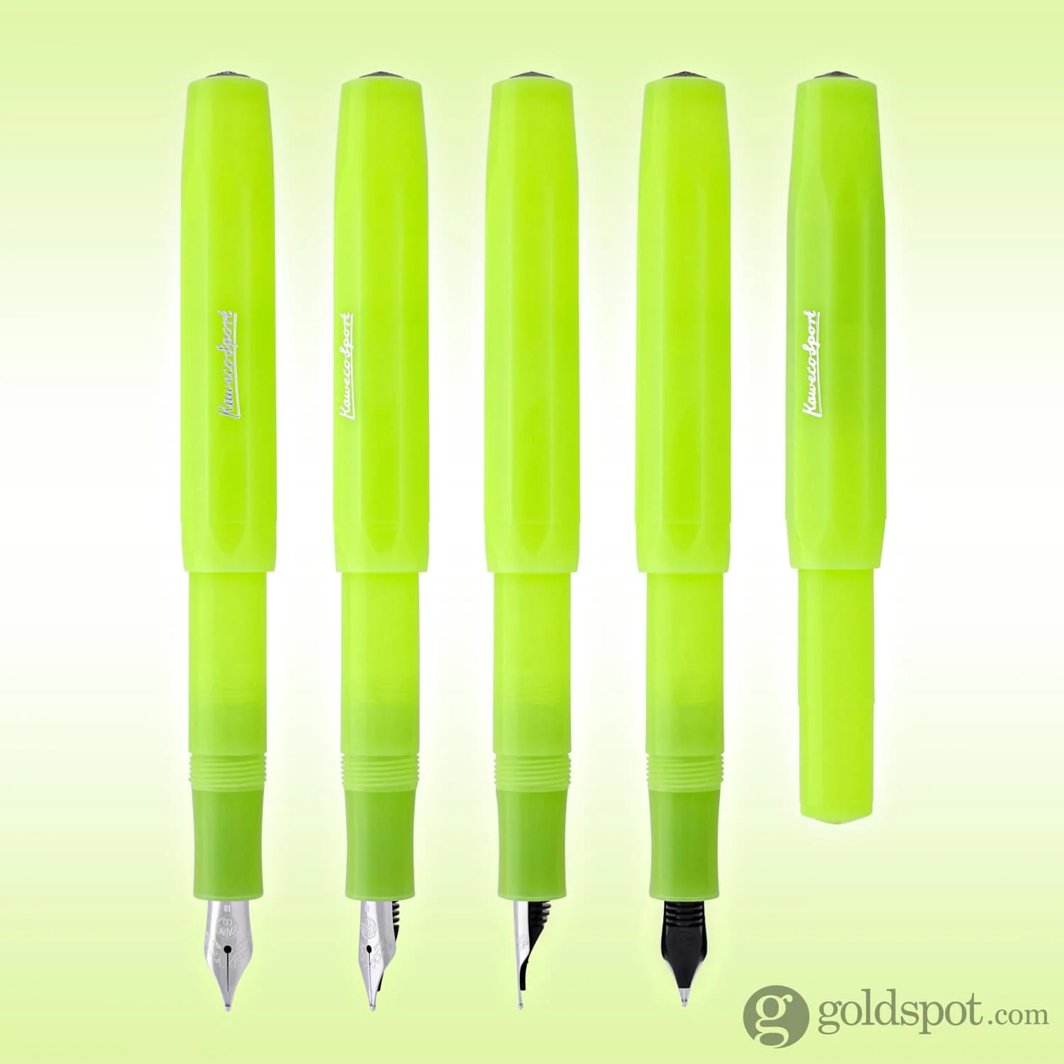 Kaweco Frosted Sport Fountain Pen in Lime - Image 6