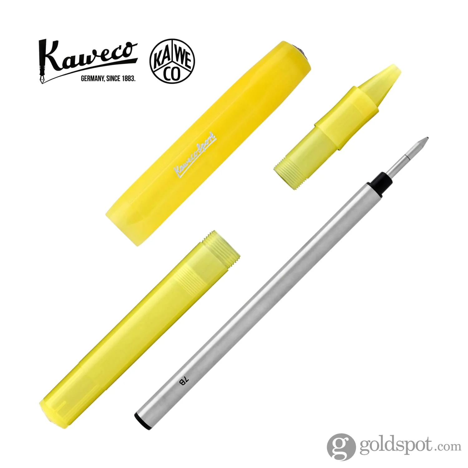 Kaweco Frosted Sport Rollerball Pen in Banana Yellow - Image 4