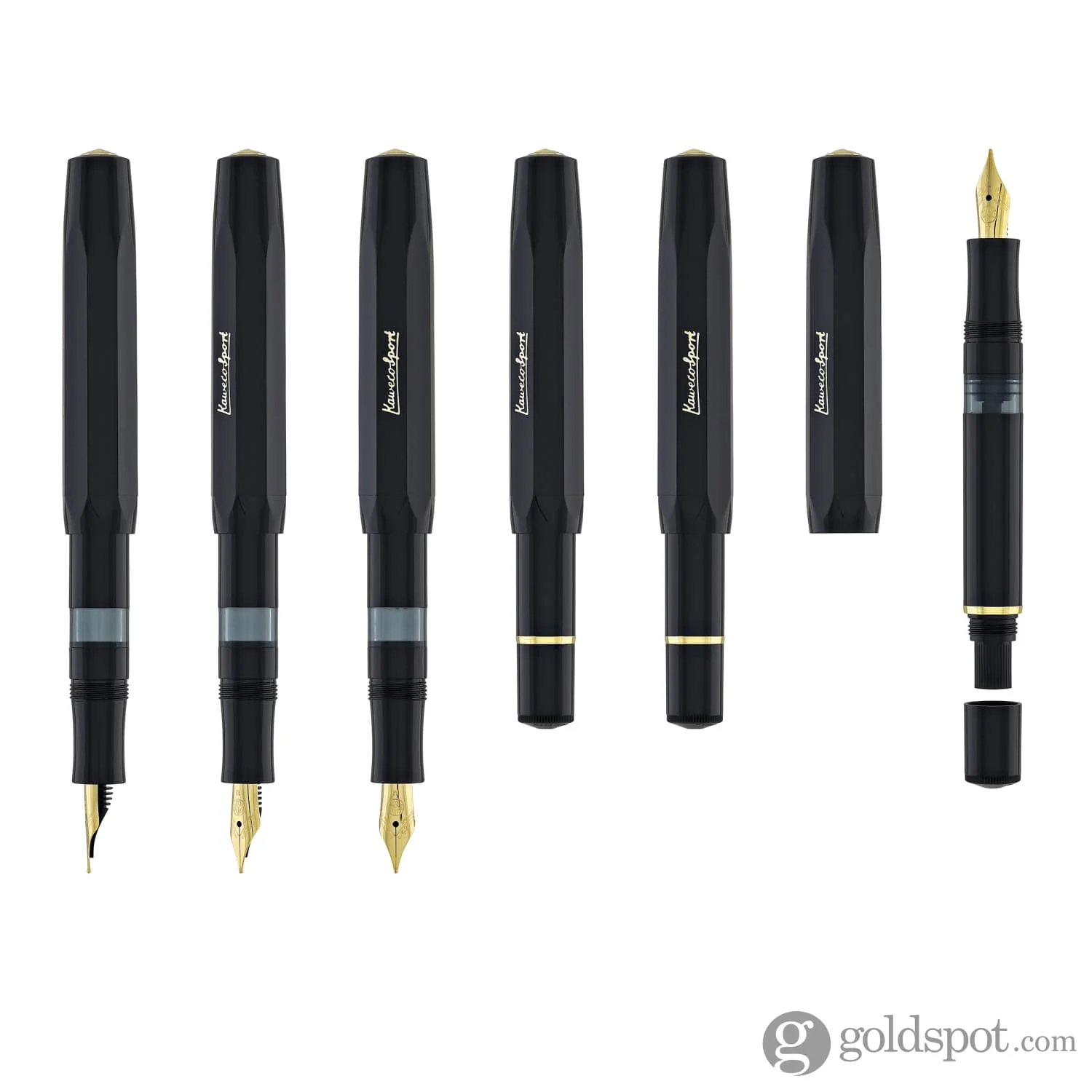Kaweco Piston Fill Classic Sport Fountain Pen in Black - Image 7
