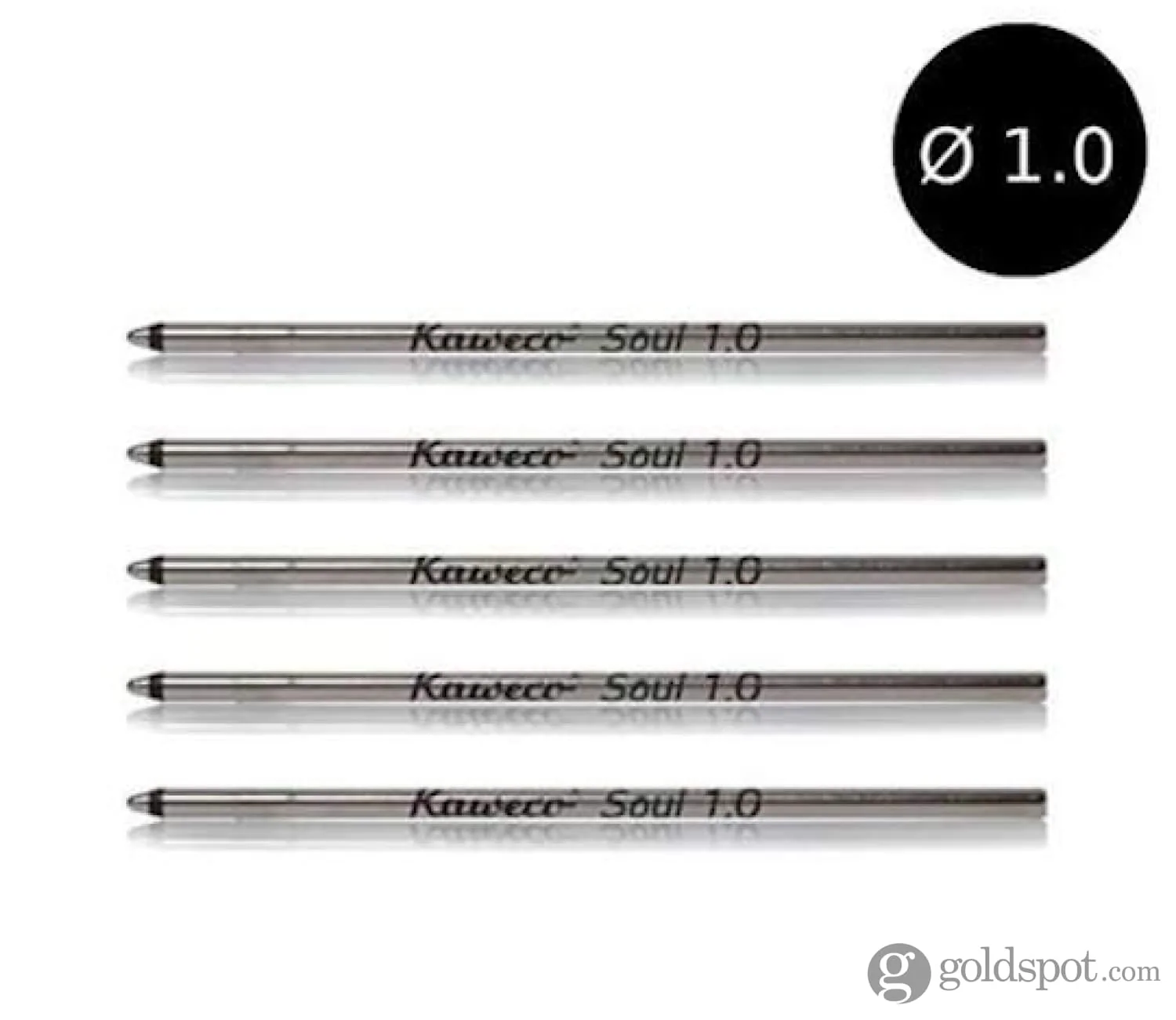 Kaweco Soul D1 Refill in Black - Pack of 5 - Image 3