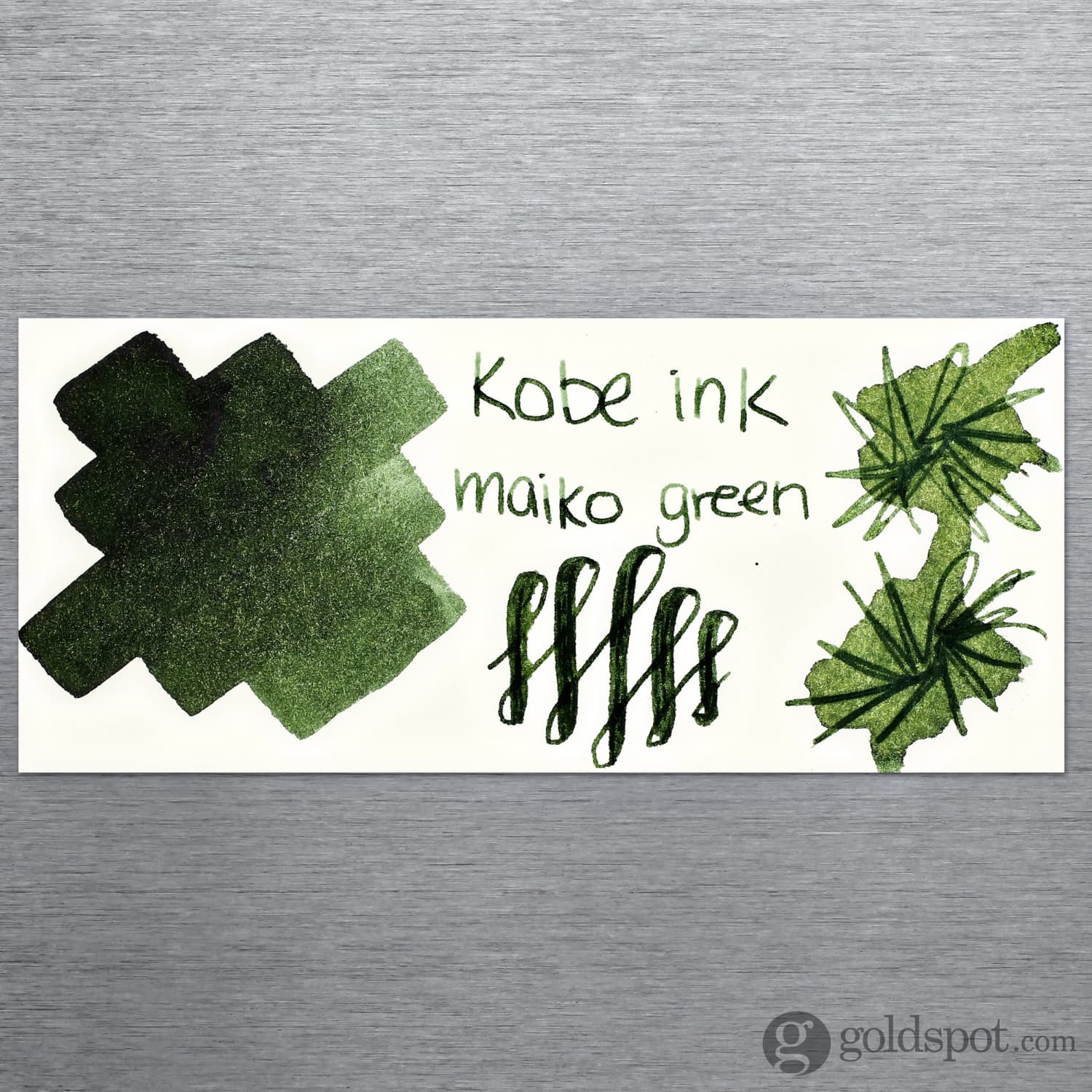 Kobe Ink Nagasawa Bottled Ink in Maiko Green # 15 - 50 mL - Image 2