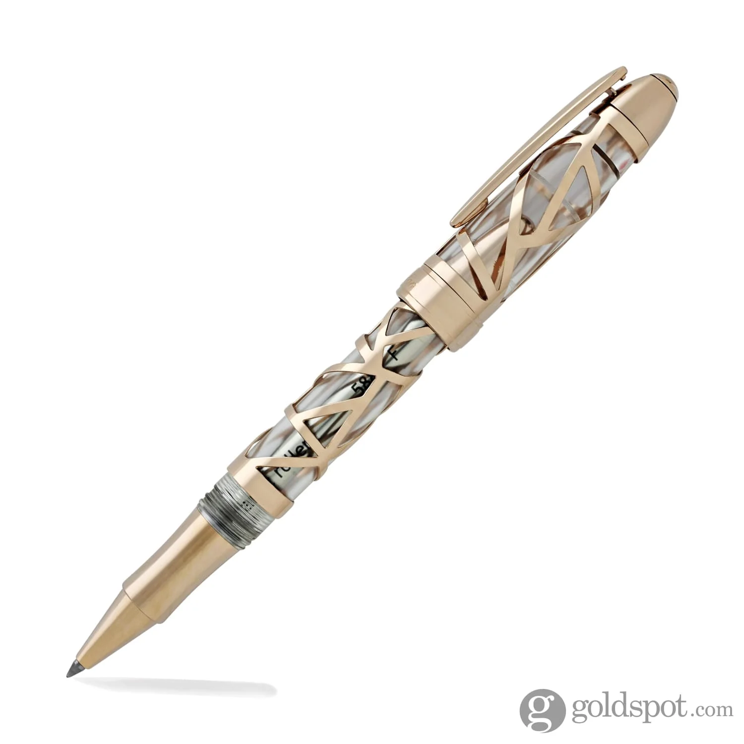 Laban 300 Skeleton Rollerball Pen in Rose Gold - Image 3