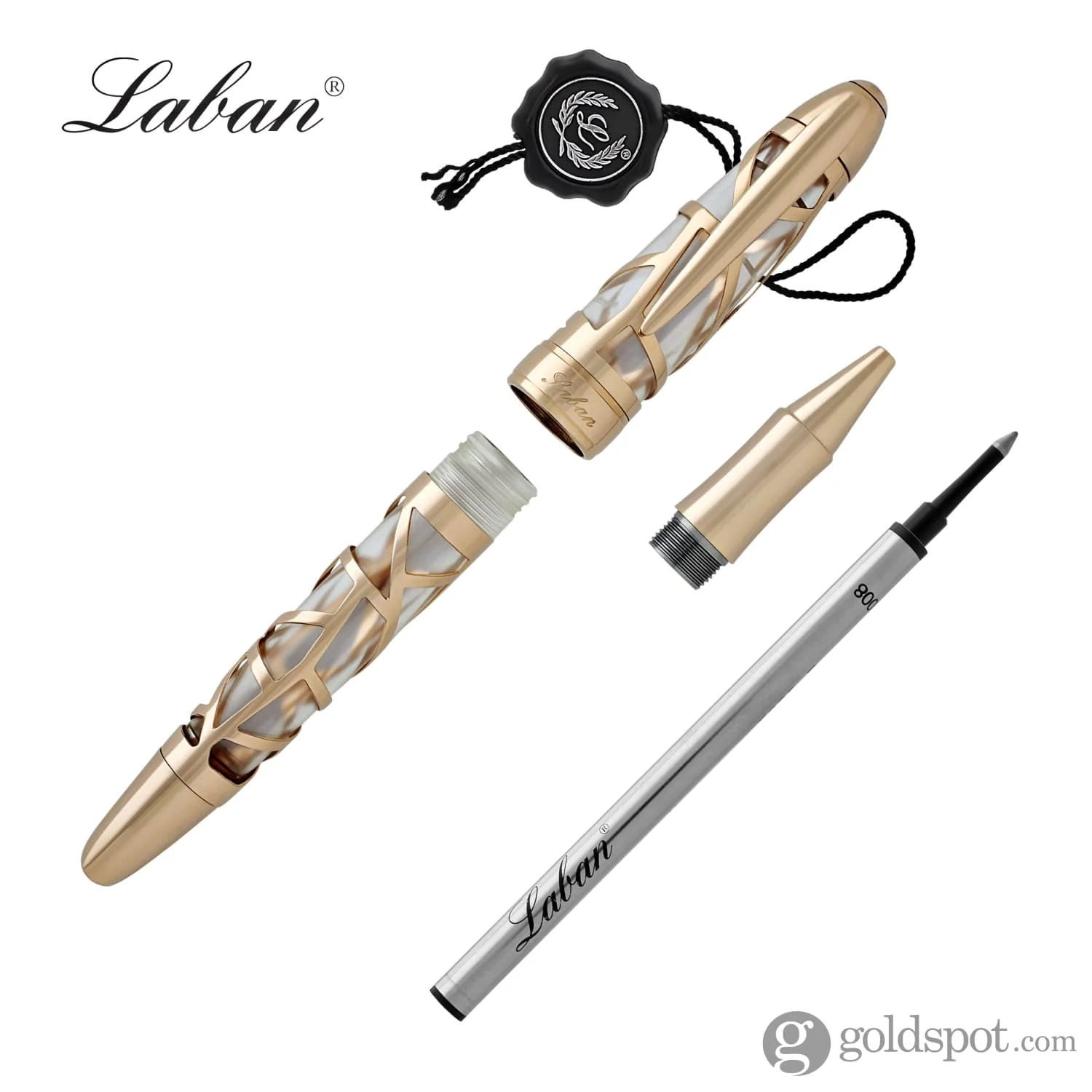 Laban 300 Skeleton Rollerball Pen in Rose Gold - Image 7