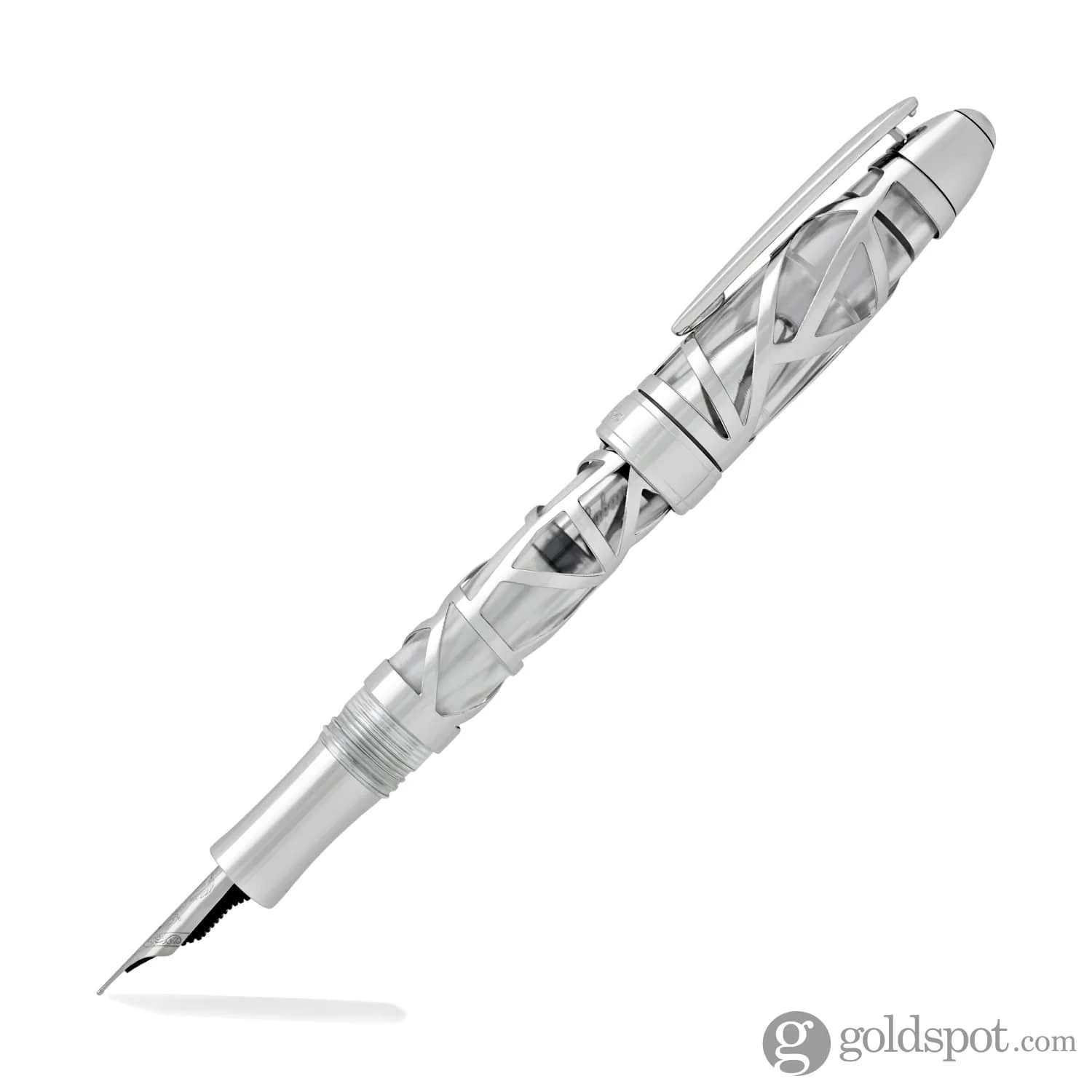 Laban 300 Skeleton Fountain Pen in Chrome - Image 3