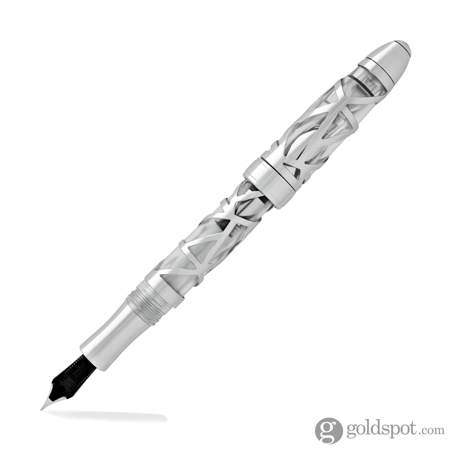 Laban 300 Skeleton Fountain Pen in Chrome - Image 4