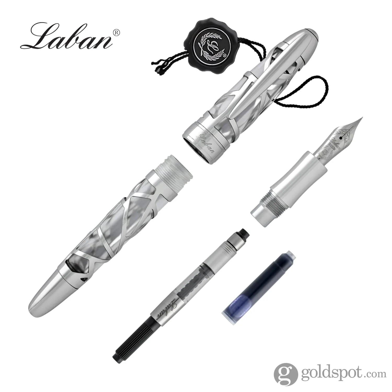 Laban 300 Skeleton Fountain Pen in Chrome - Image 7