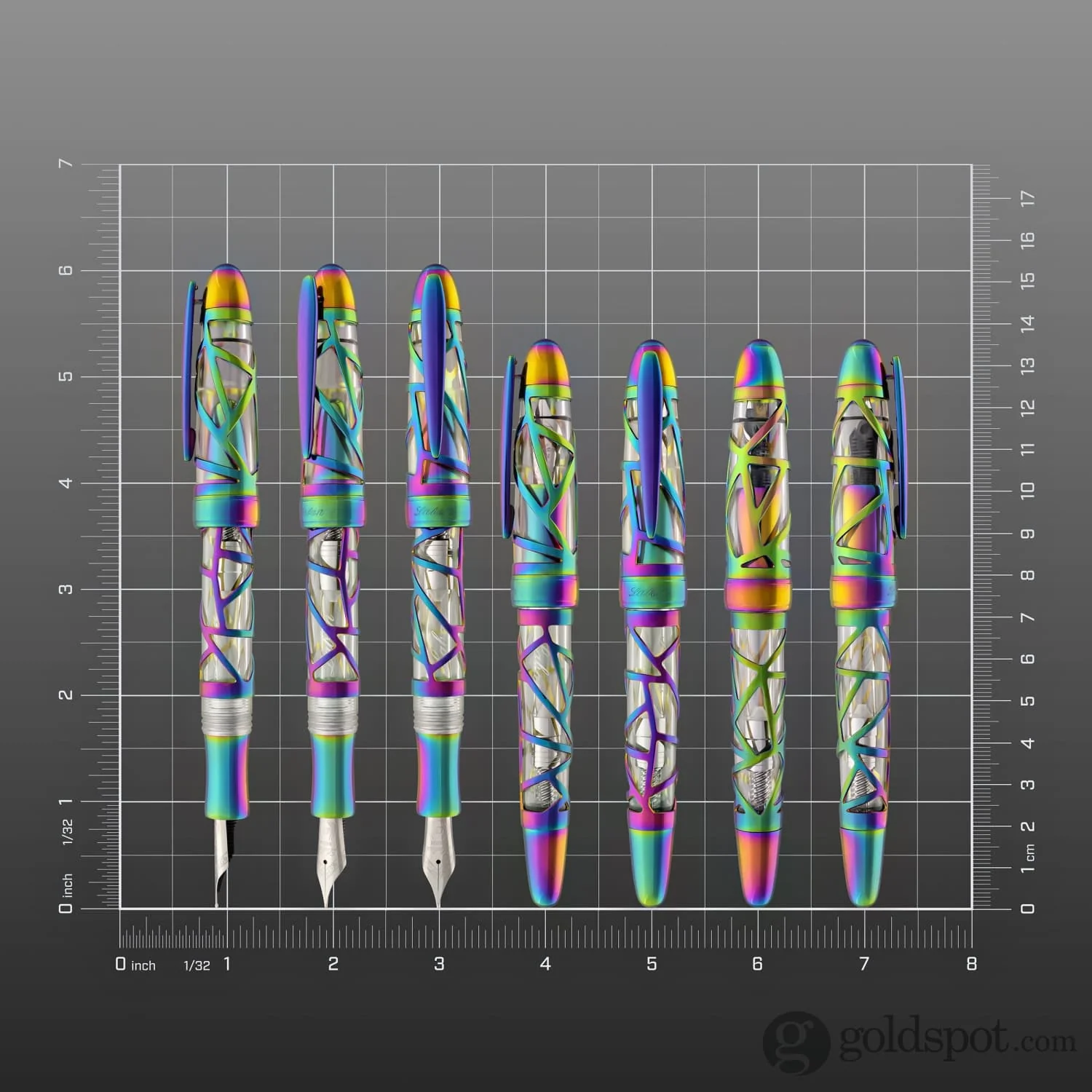 Laban 300 Skeleton Fountain Pen in Rainbow - Image 8