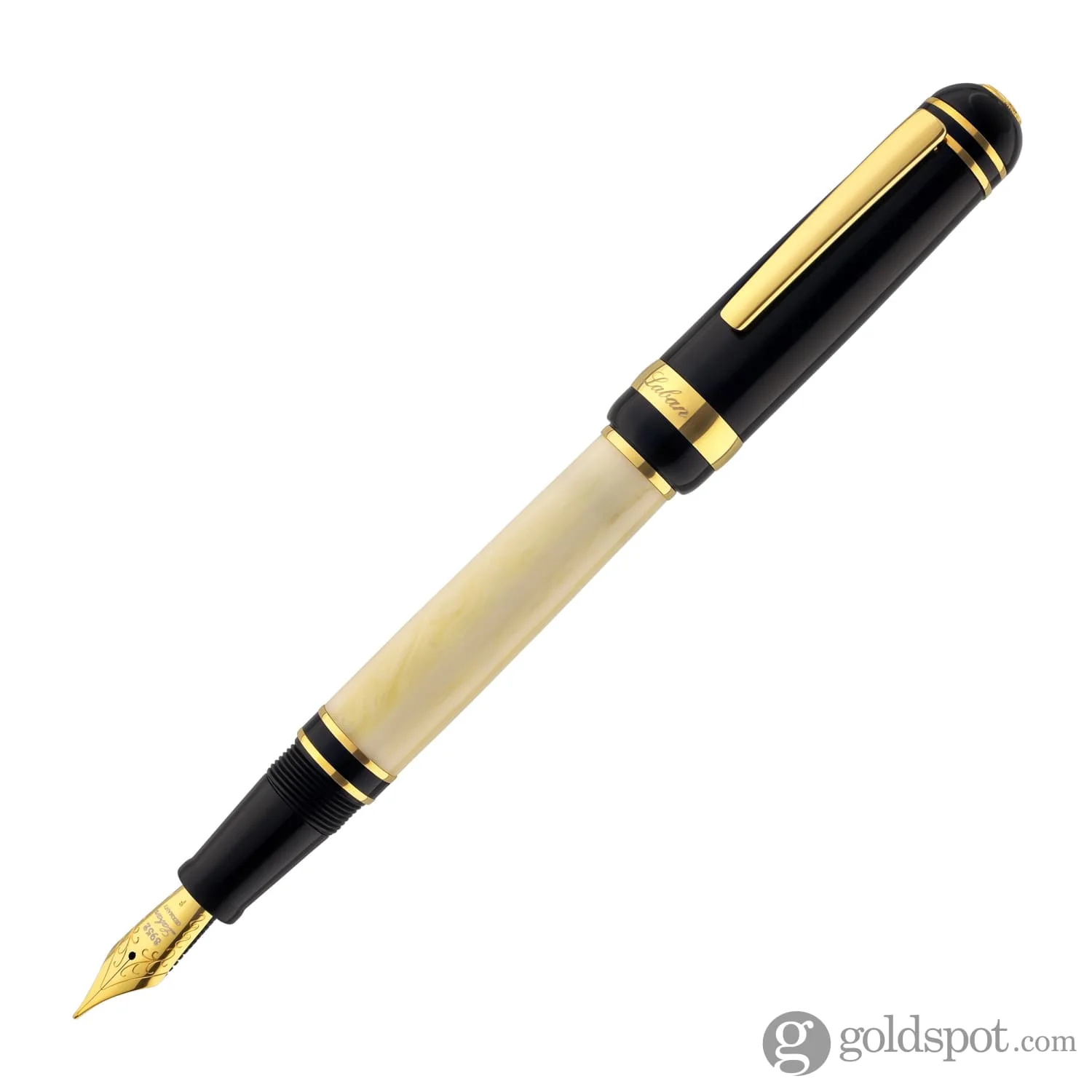 Laban 325 Cambridge Fountain Pen with Black Cap & Ivory Barrel - Image 2