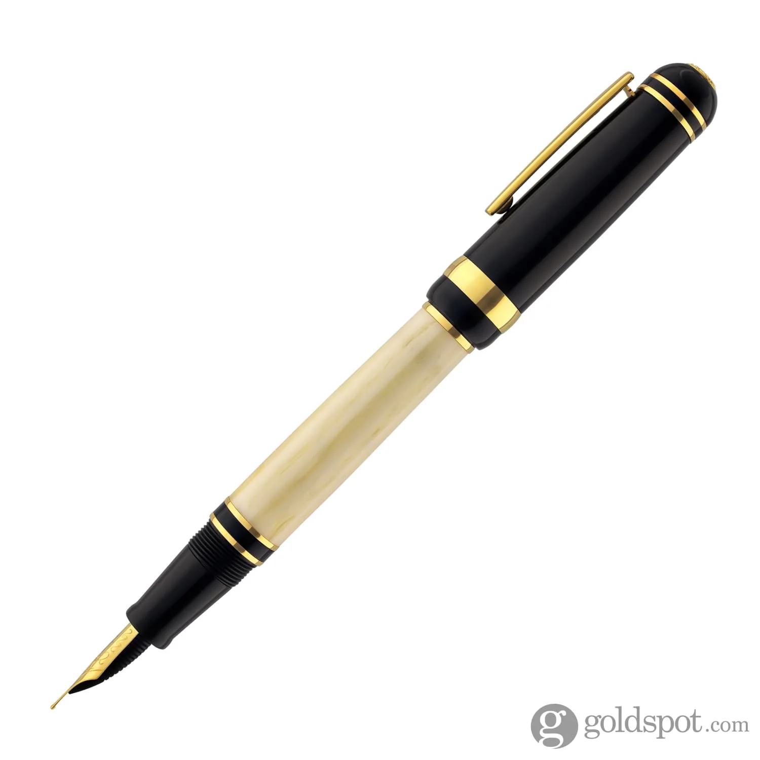 Laban 325 Cambridge Fountain Pen with Black Cap & Ivory Barrel - Image 3