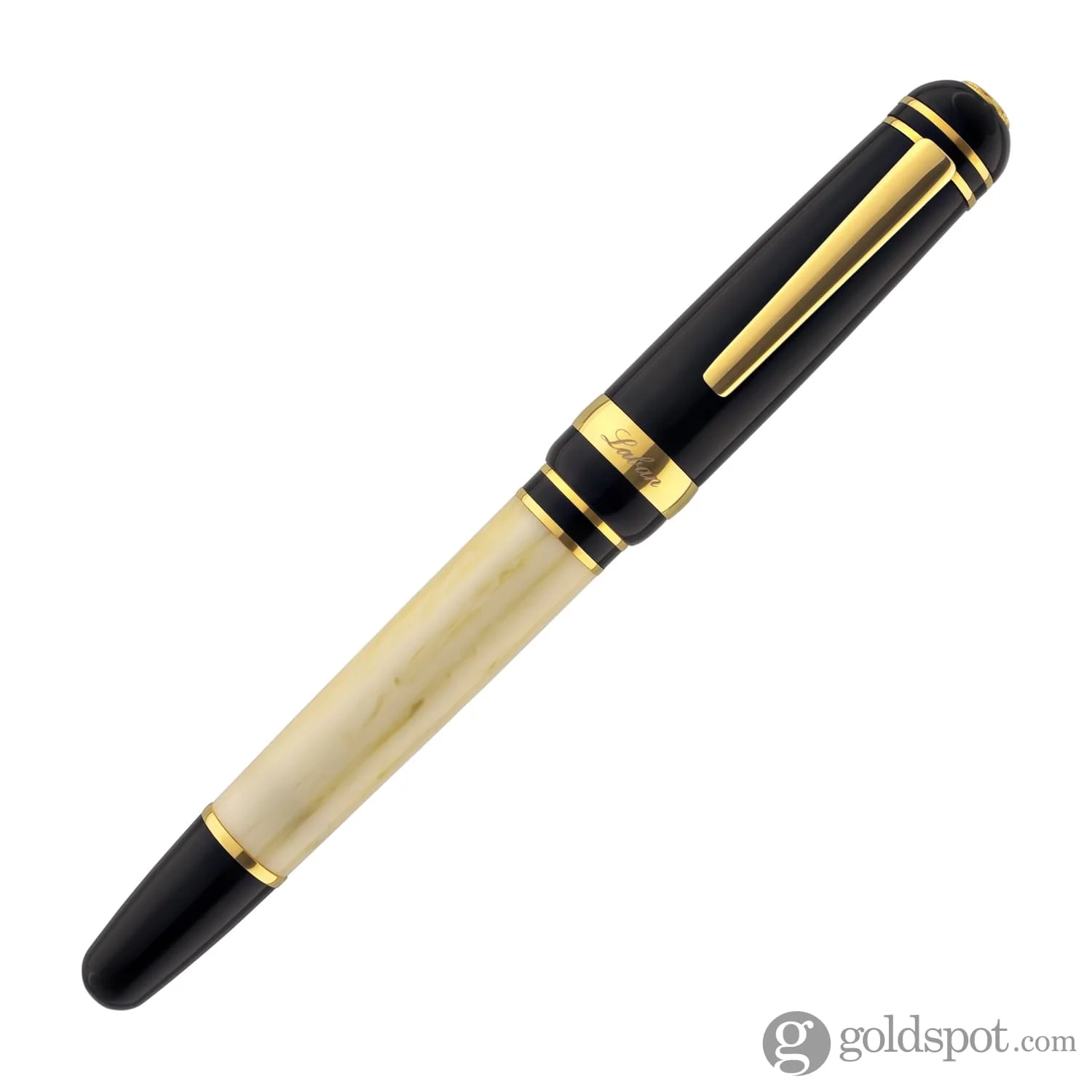 Laban 325 Cambridge Fountain Pen with Black Cap & Ivory Barrel - Image 4