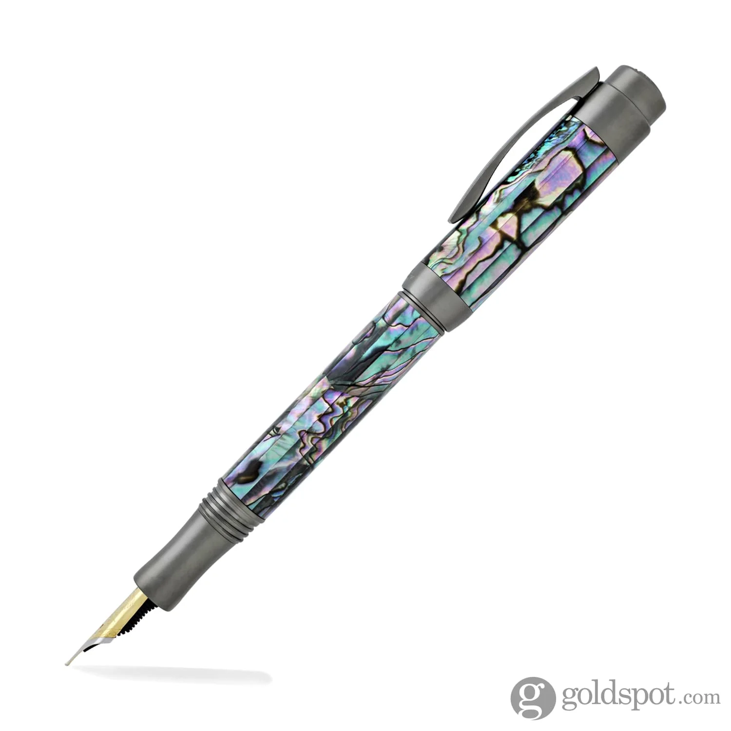 Laban Abalone Fountain Pen in New Abalone with Gunmetal Trim - Image 3