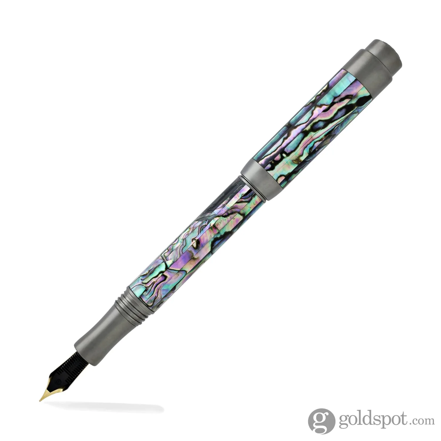 Laban Abalone Fountain Pen in New Abalone with Gunmetal Trim - Image 4