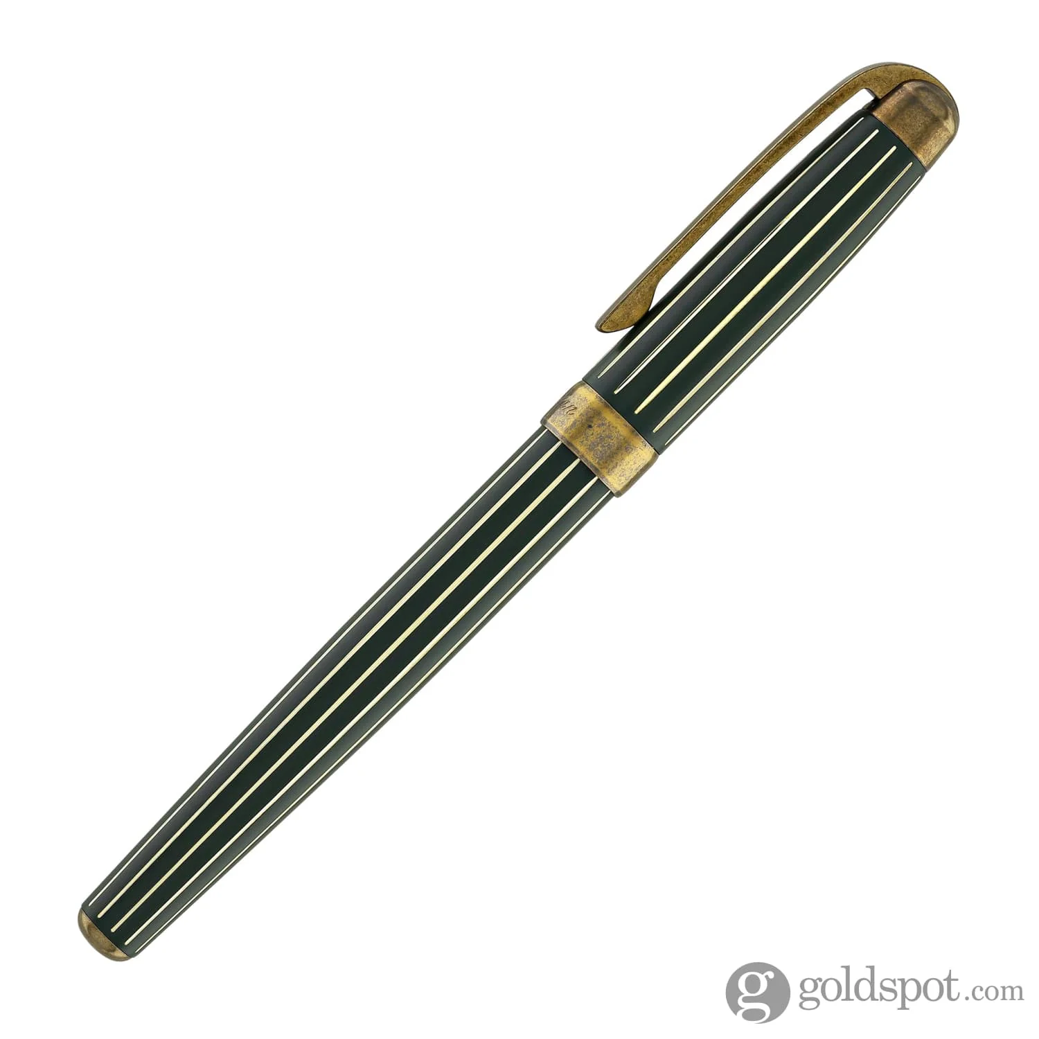 Laban Antique II Fountain Pen in Green with Lines - Image 5