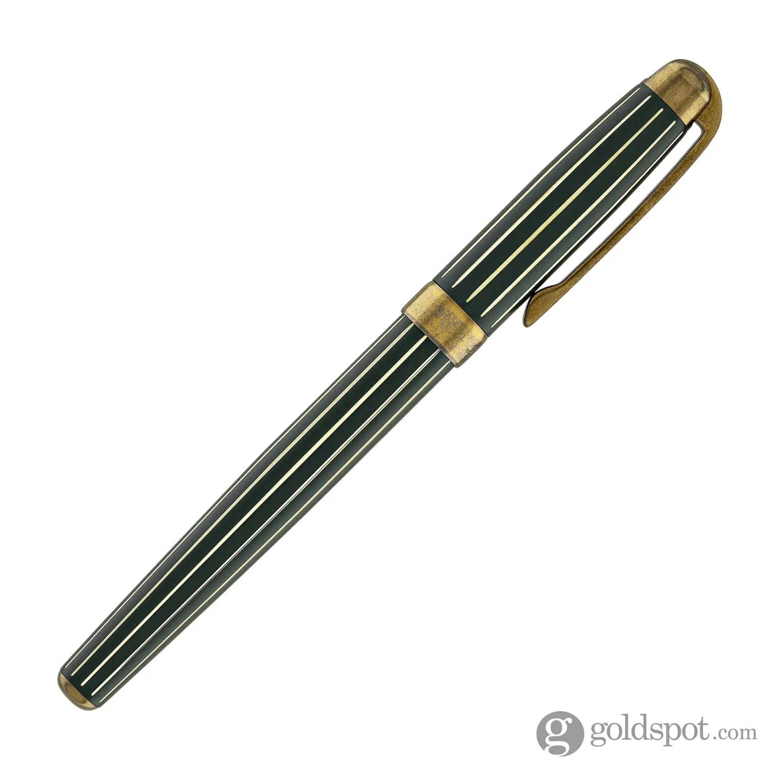 Laban Antique II Fountain Pen in Green with Lines - Image 6