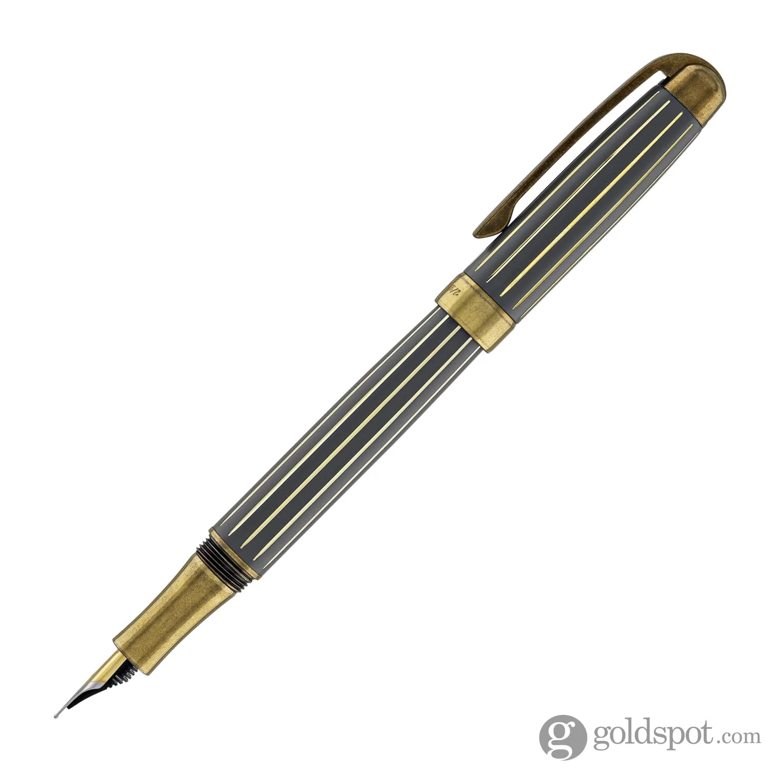 Laban Antique II Fountain Pen in Grey with Lines - Image 4