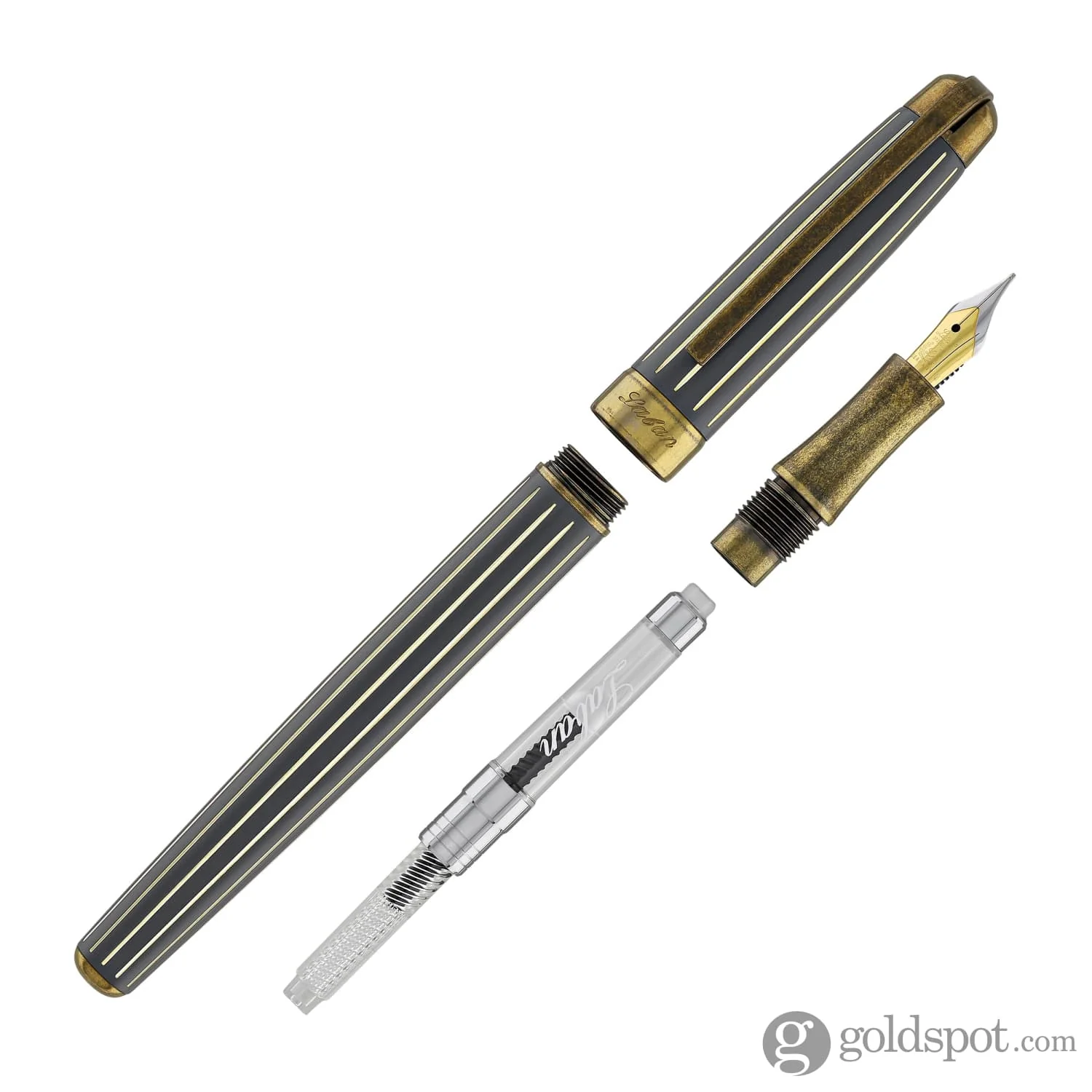 Laban Antique II Fountain Pen in Grey with Lines - Image 7