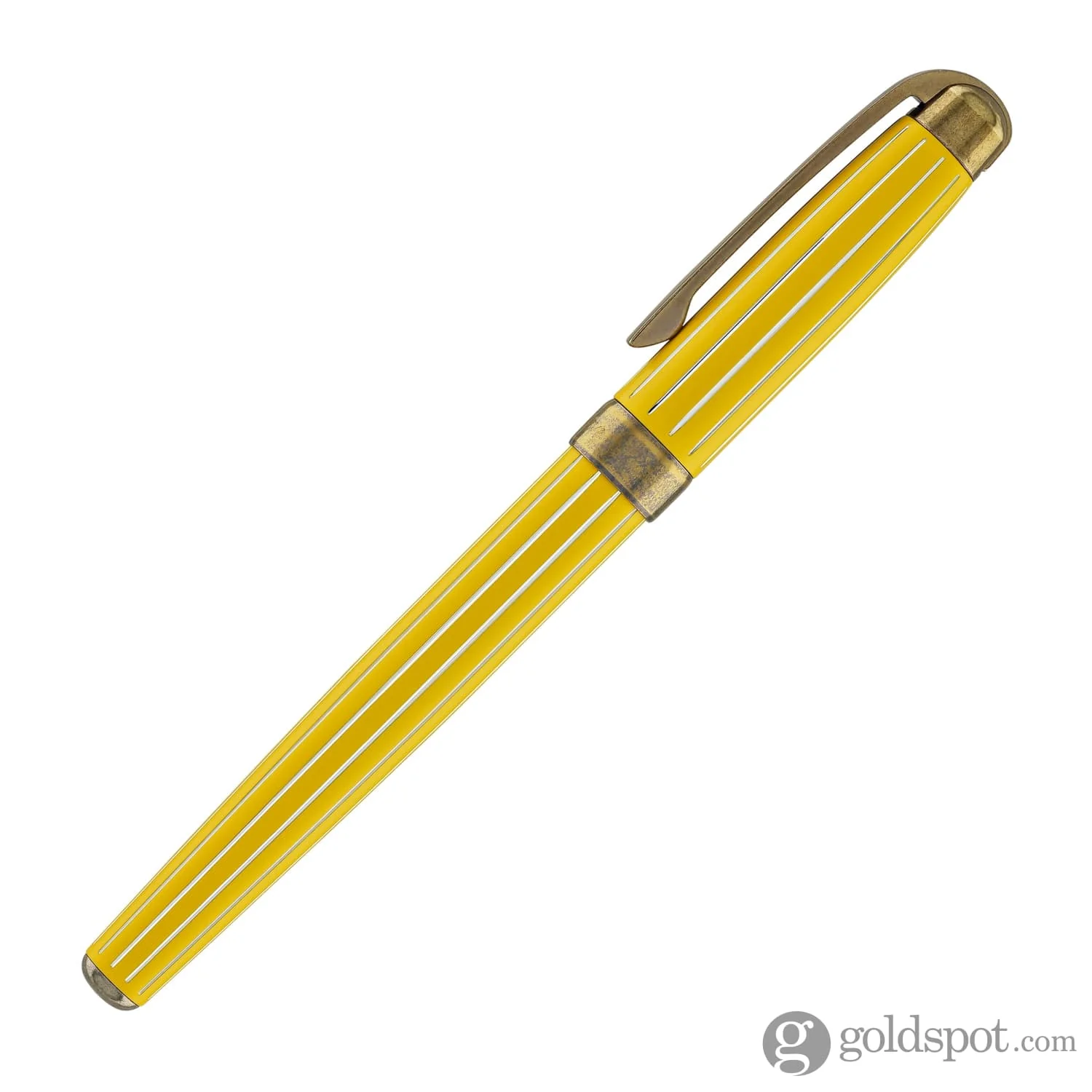 Laban Antique II Fountain Pen in Yellow with Lines - Image 5