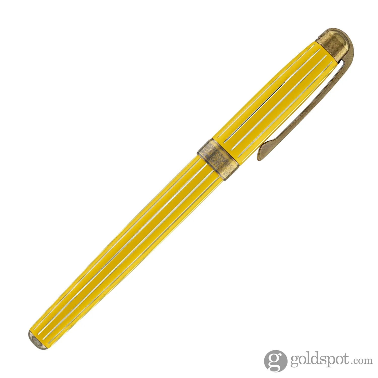 Laban Antique II Fountain Pen in Yellow with Lines - Image 6