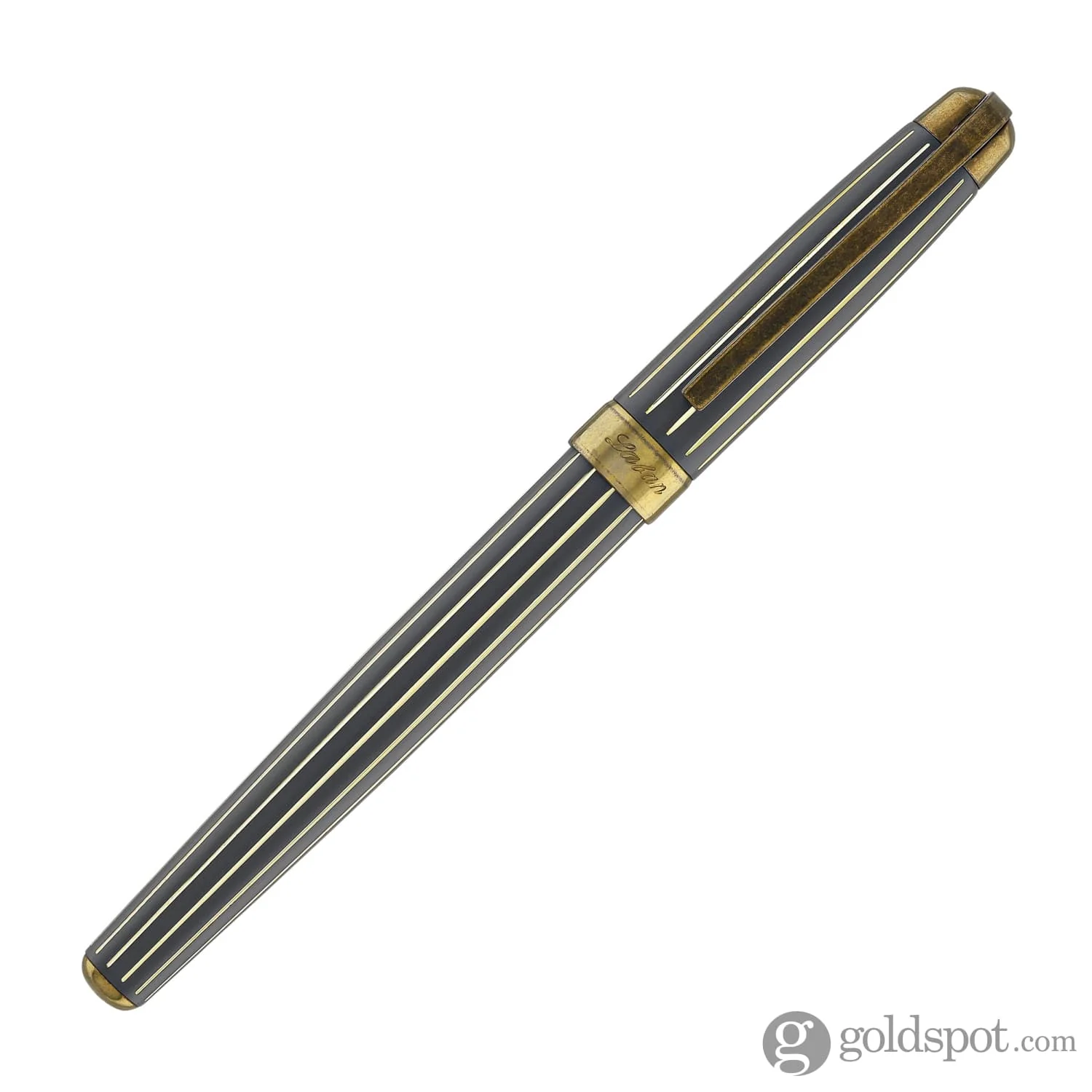 Laban Antique II Rollerball Pen in Grey with Lines - Image 2