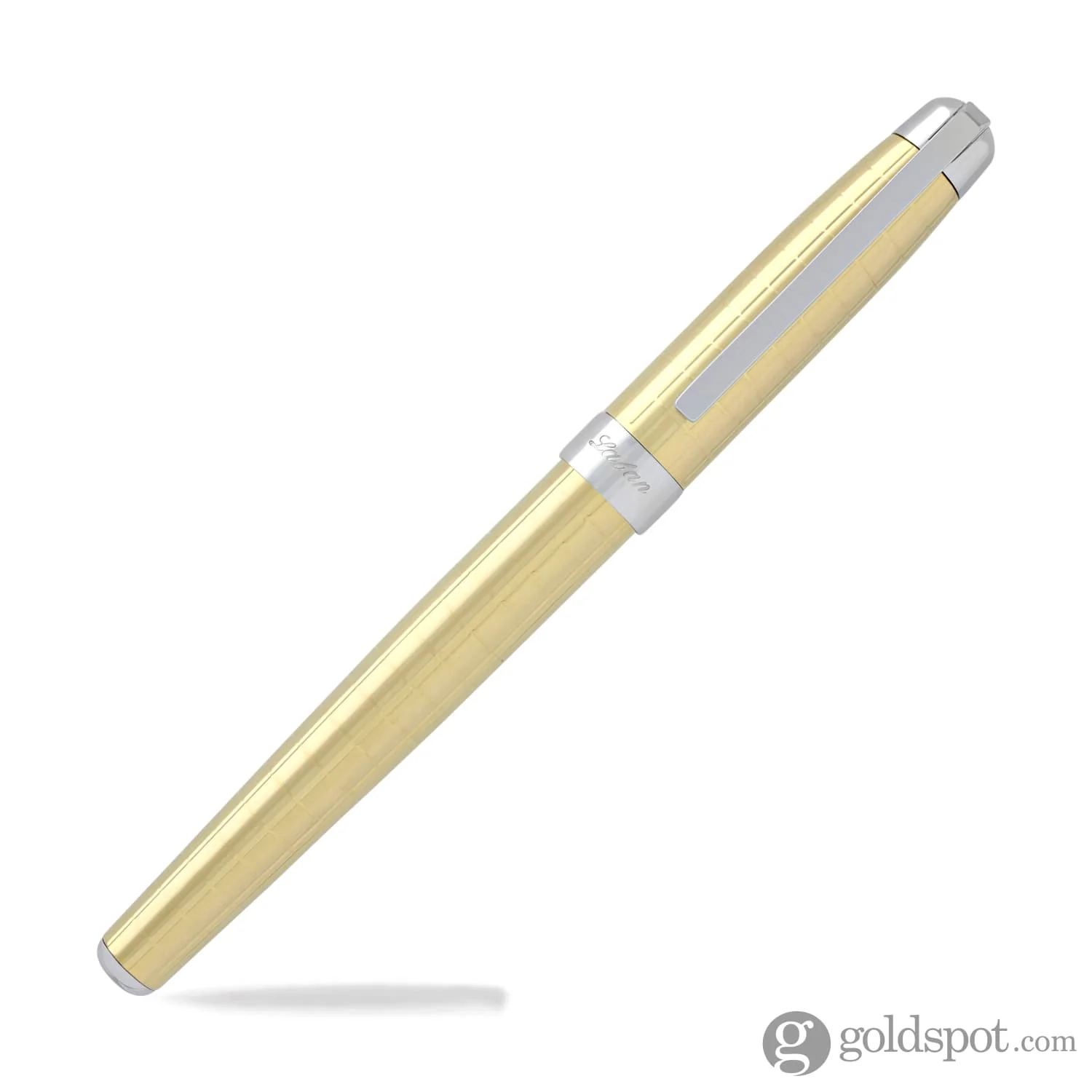 Laban Gold and Rose Gold Fountain Pen in Gold with Crisscross - Medium Point - Image 5