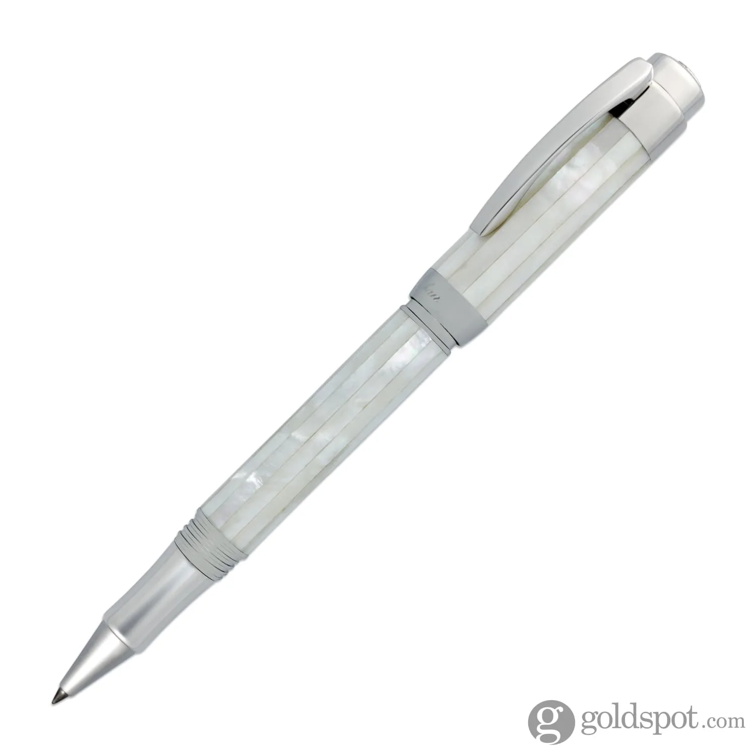Laban Mother of Pearl Rollerball Pen in White - Image 2