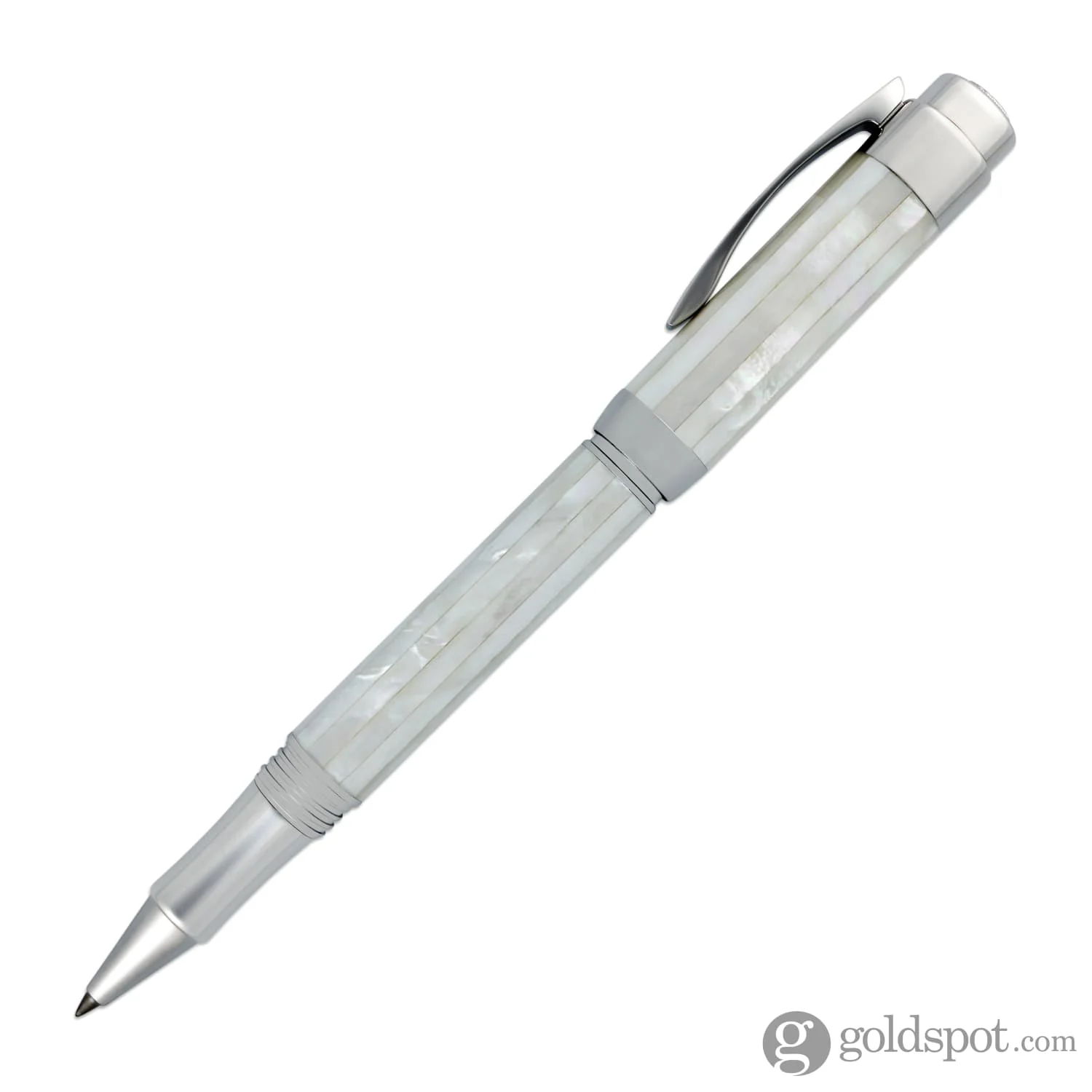 Laban Mother of Pearl Rollerball Pen in White - Image 3