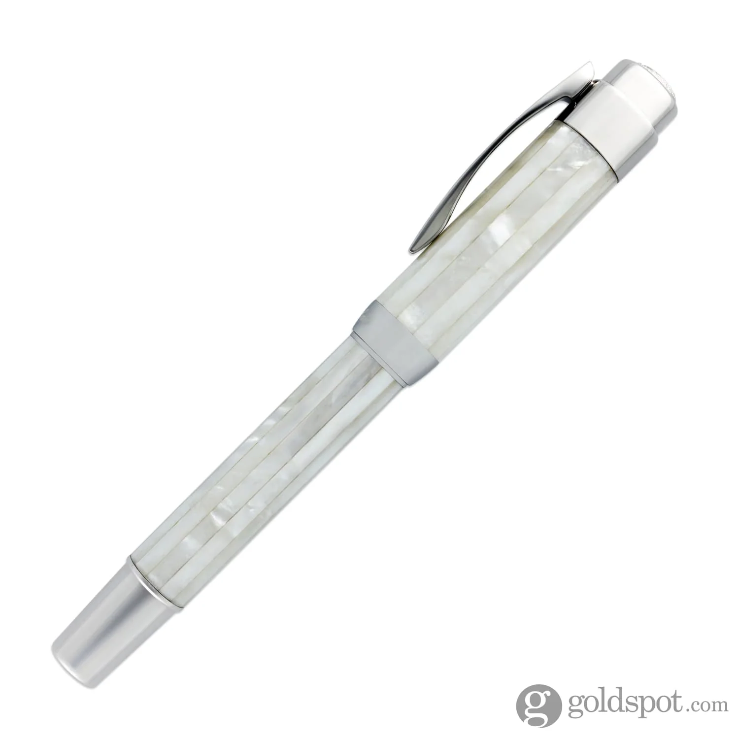 Laban Mother of Pearl Rollerball Pen in White - Image 5