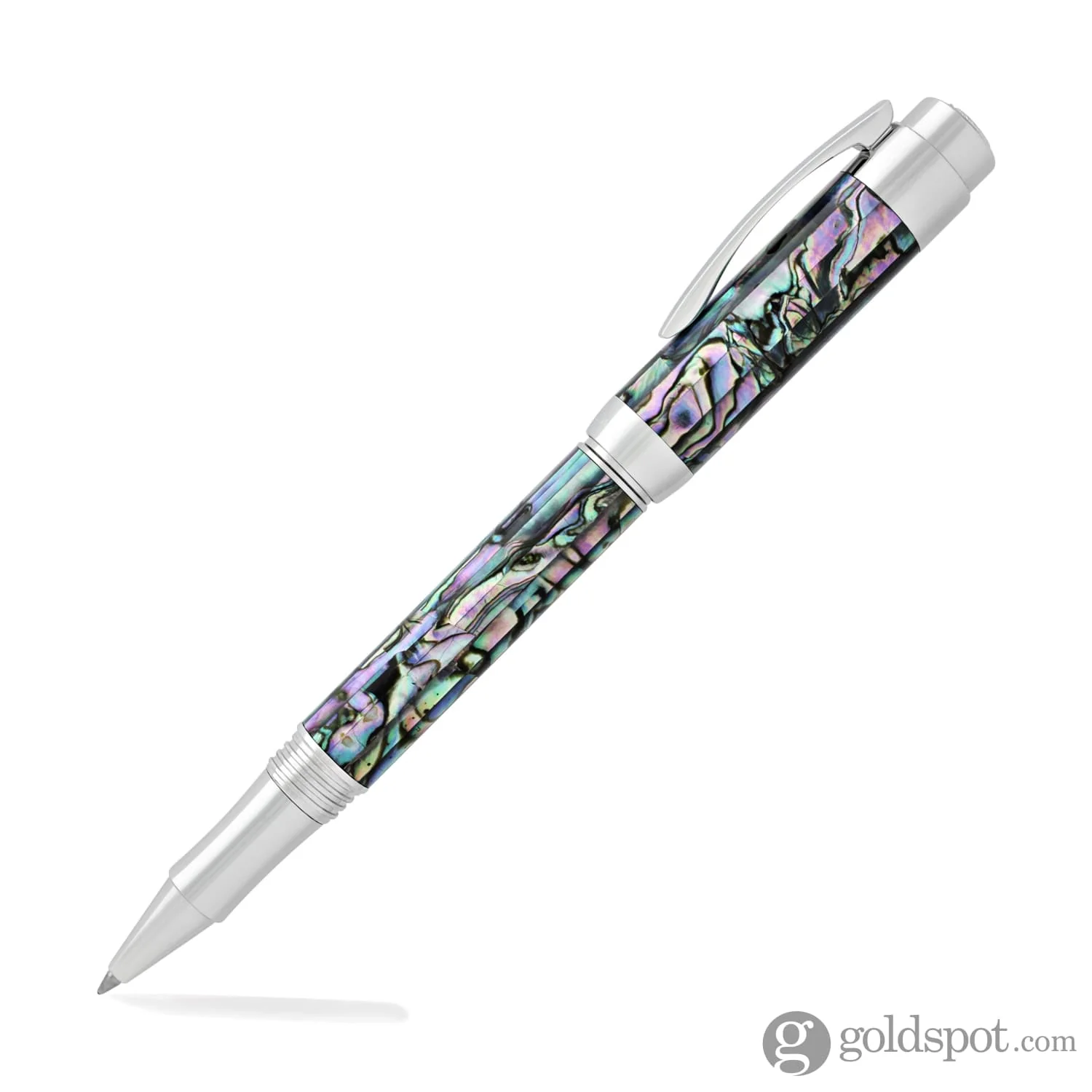 Laban Abalone Rollerball Pen in New Abalone with Chrome Trim - Image 3