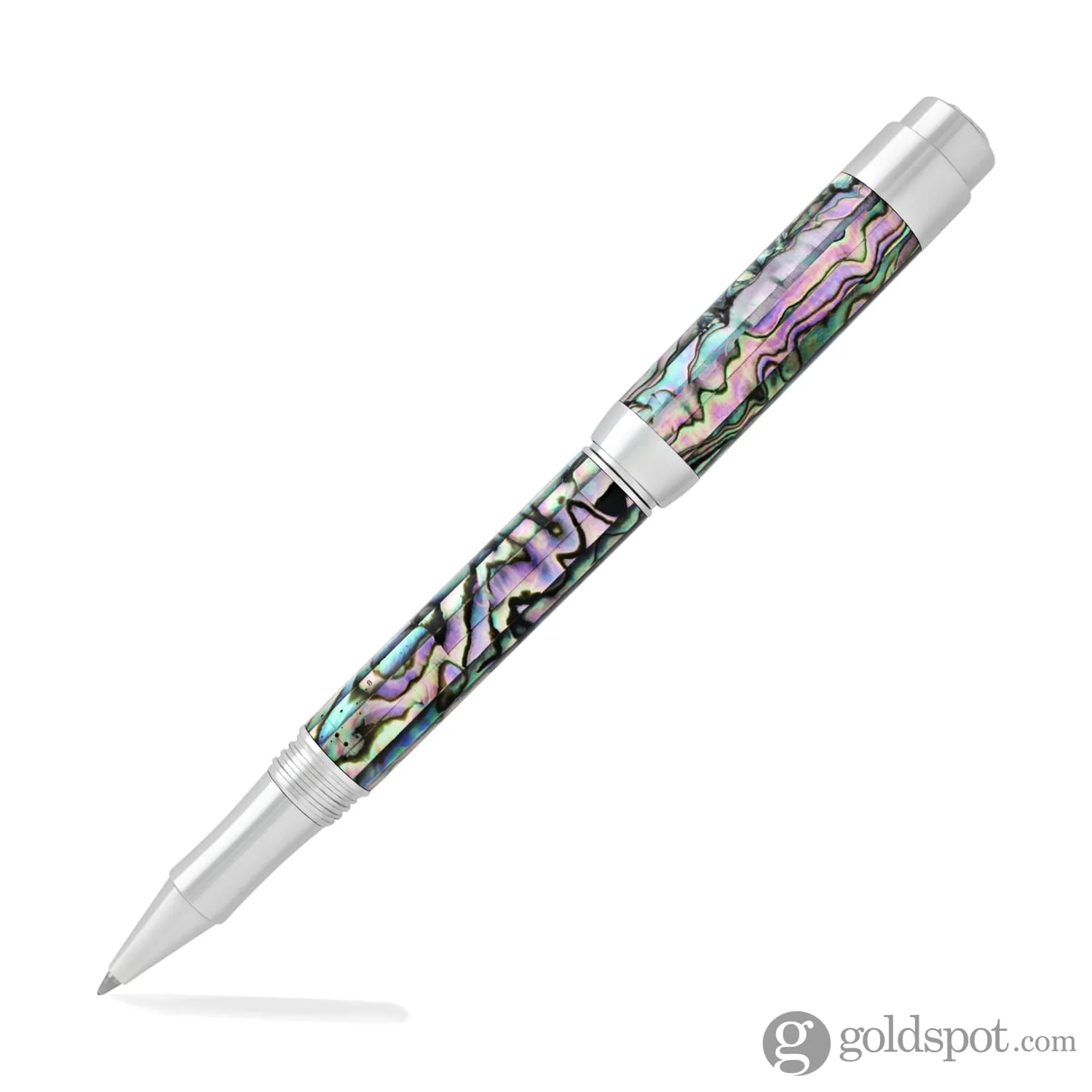 Laban Abalone Rollerball Pen in New Abalone with Chrome Trim - Image 4
