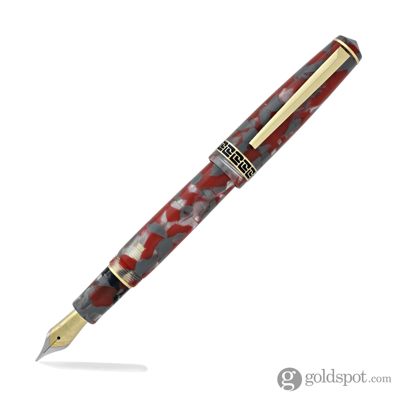 Laban Rosa Fountain Pen in Red and Gray Marbled - Image 11