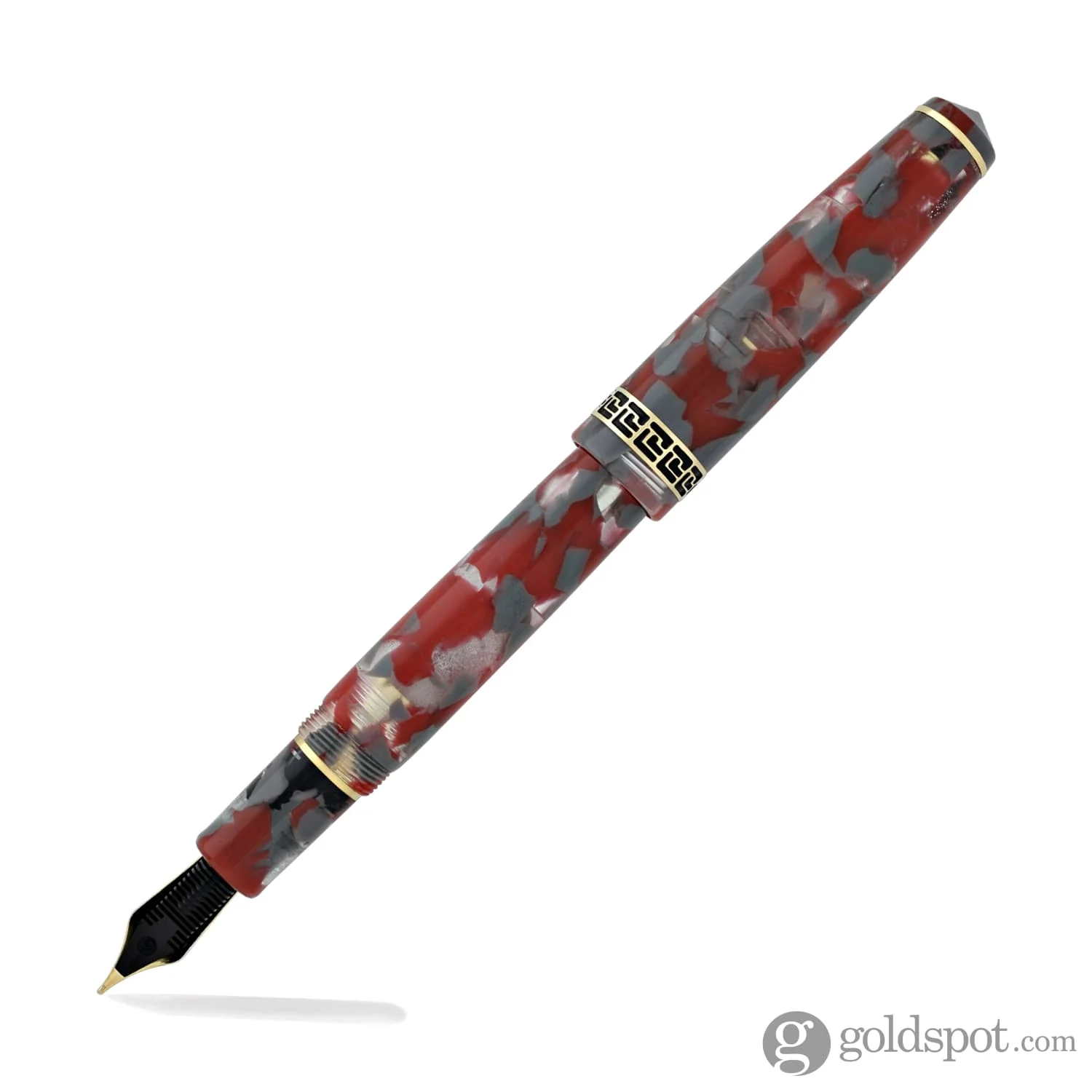 Laban Rosa Fountain Pen in Red and Gray Marbled - Image 4