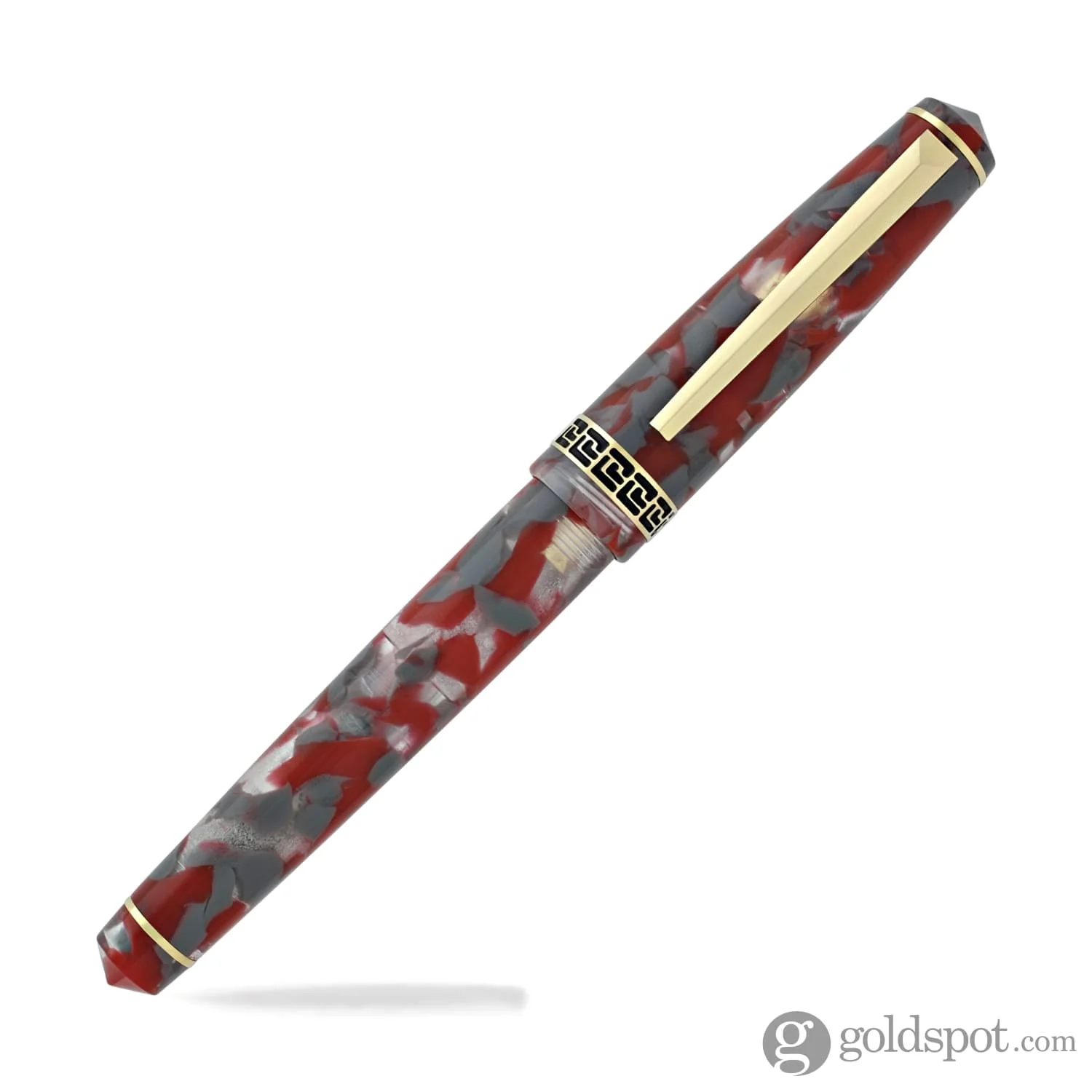 Laban Rosa Fountain Pen in Red and Gray Marbled - Image 5
