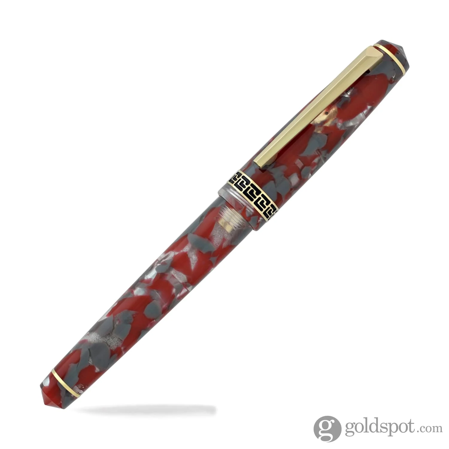 Laban Rosa Fountain Pen in Red and Gray Marbled - Image 6