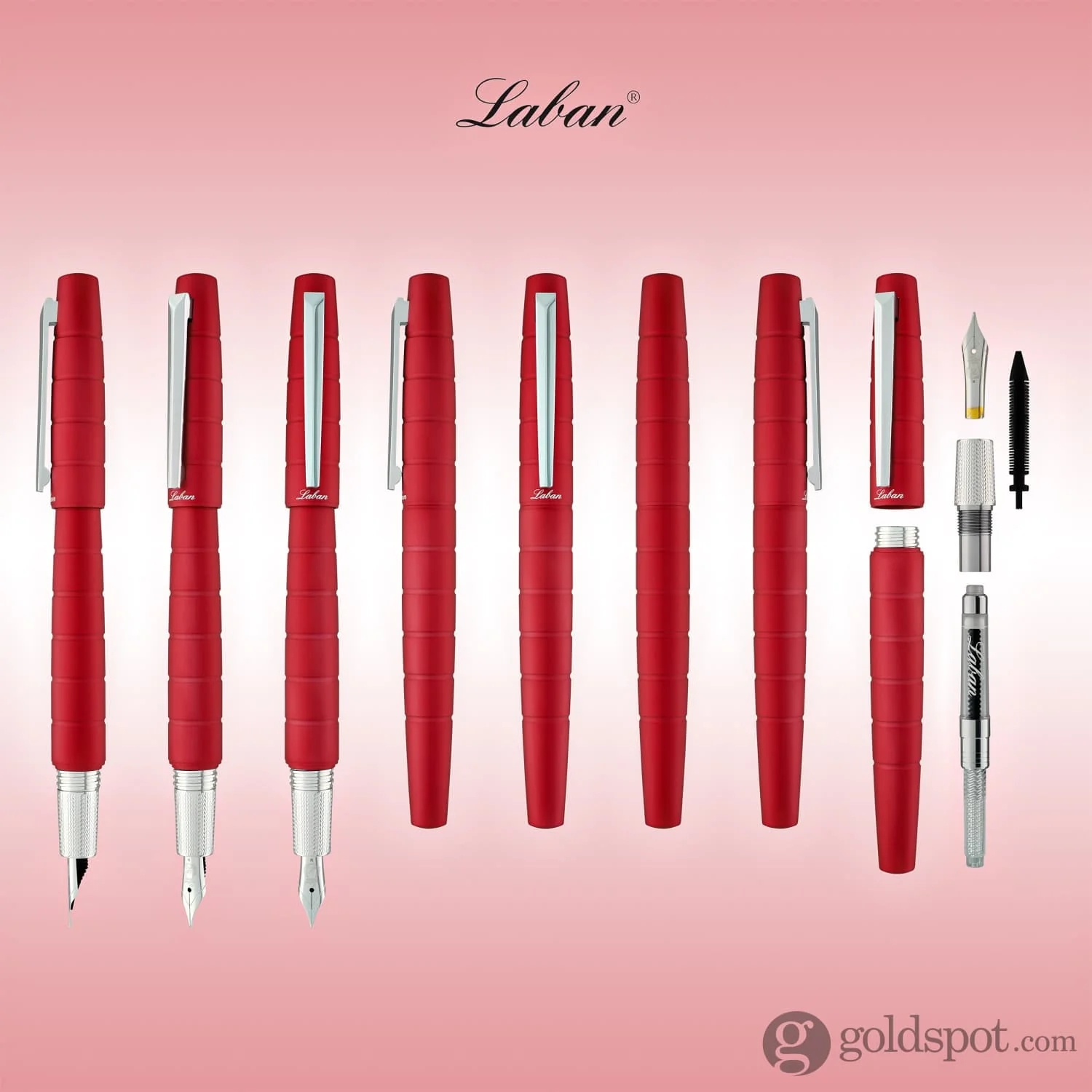 Laban Solar Fountain Pen in Red - Image 8
