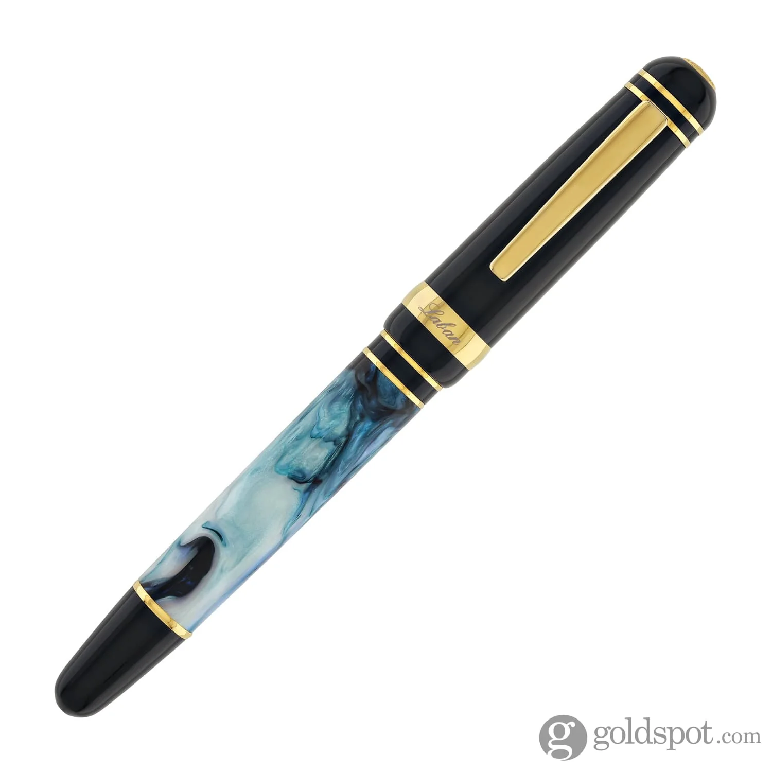 Laban 325 Glacier Black Abalone Fountain Pen in Teal - Image 2