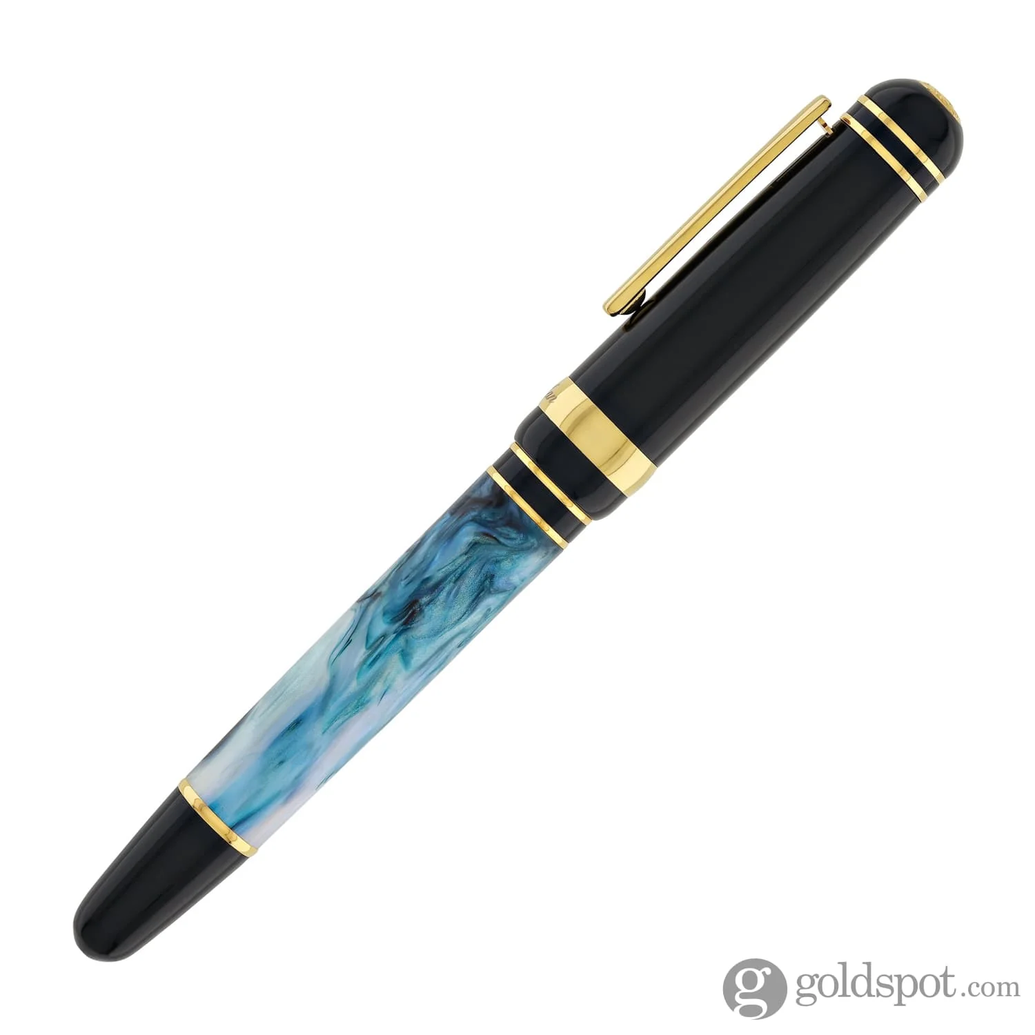 Laban 325 Glacier Black Abalone Fountain Pen in Teal - Image 5