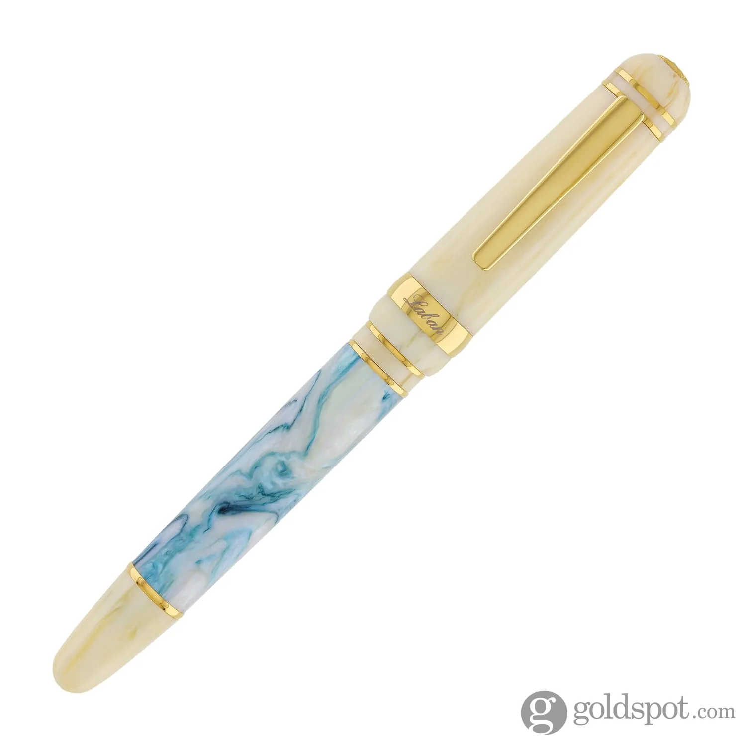Laban 325 Glacier Cream Abalone Fountain Pen in Teal - Image 2