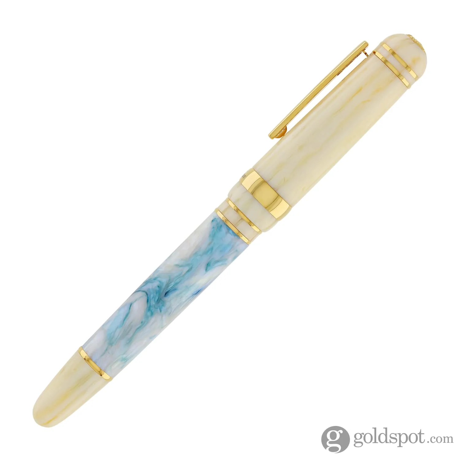 Laban 325 Glacier Cream Abalone Fountain Pen in Teal - Image 5