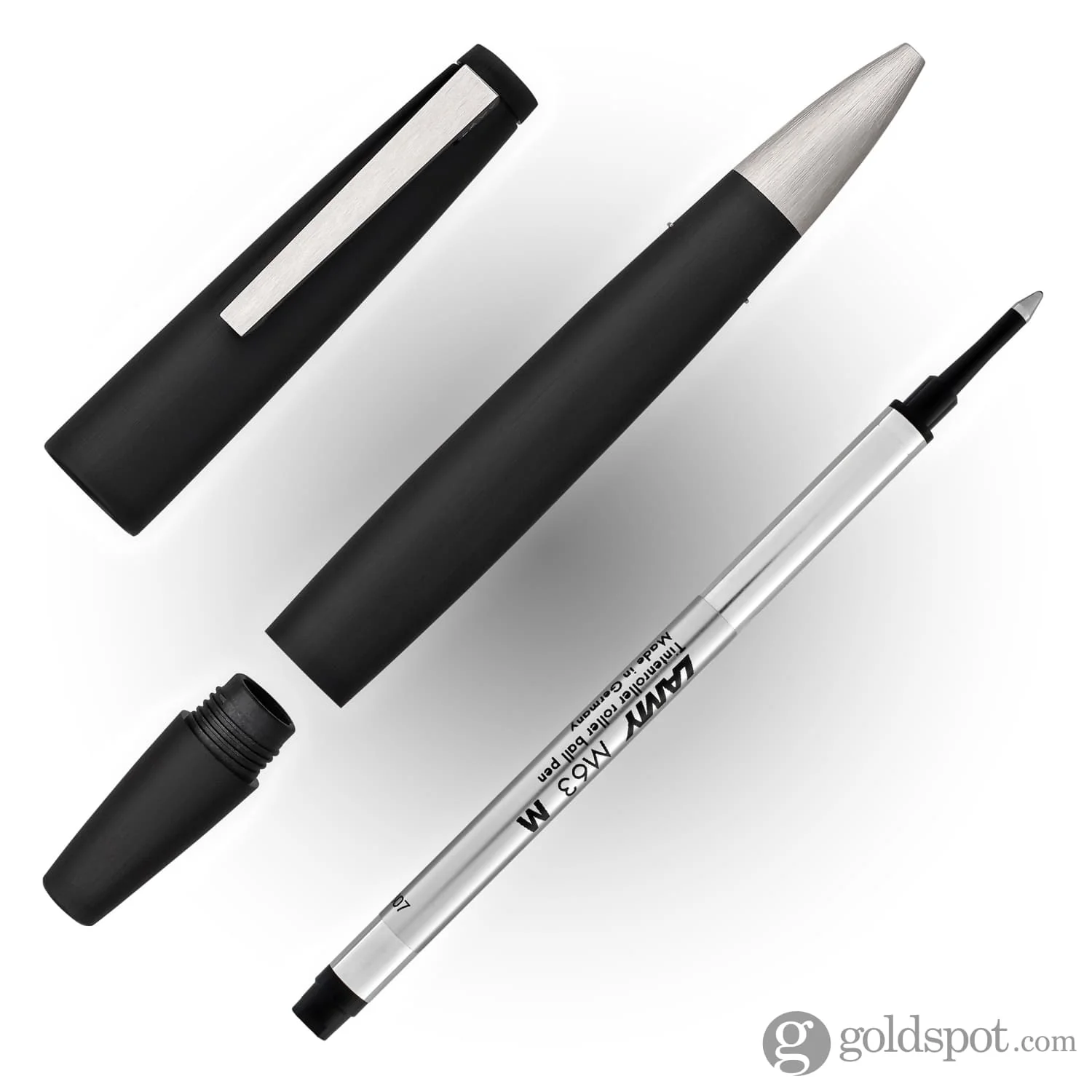 Lamy 2000 Rollerball Pen in Black with Stainless Steel Trim - Image 7