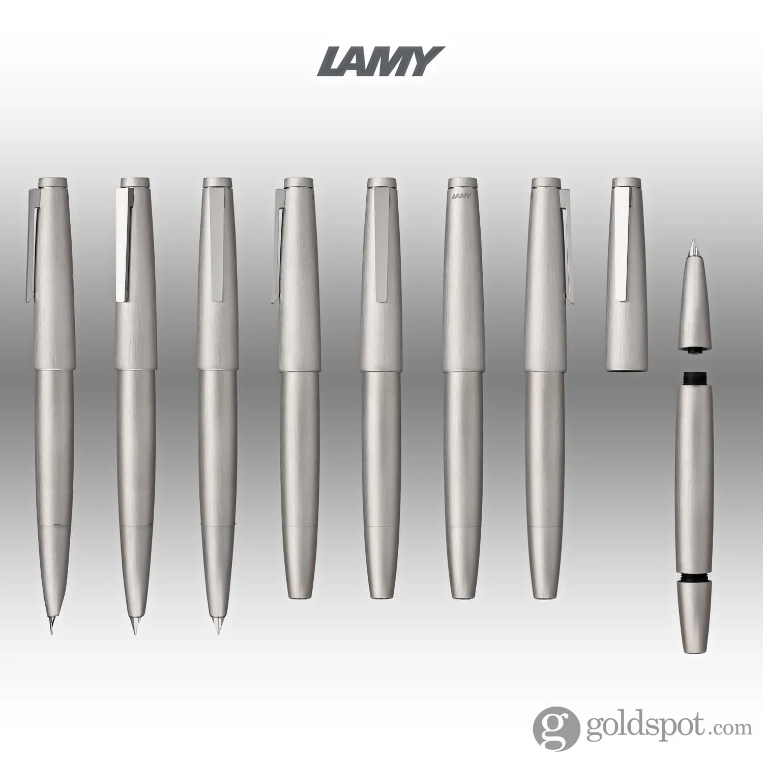 Lamy 2000 Fountain Pen in Stainless Steel - 14K Gold - Image 8